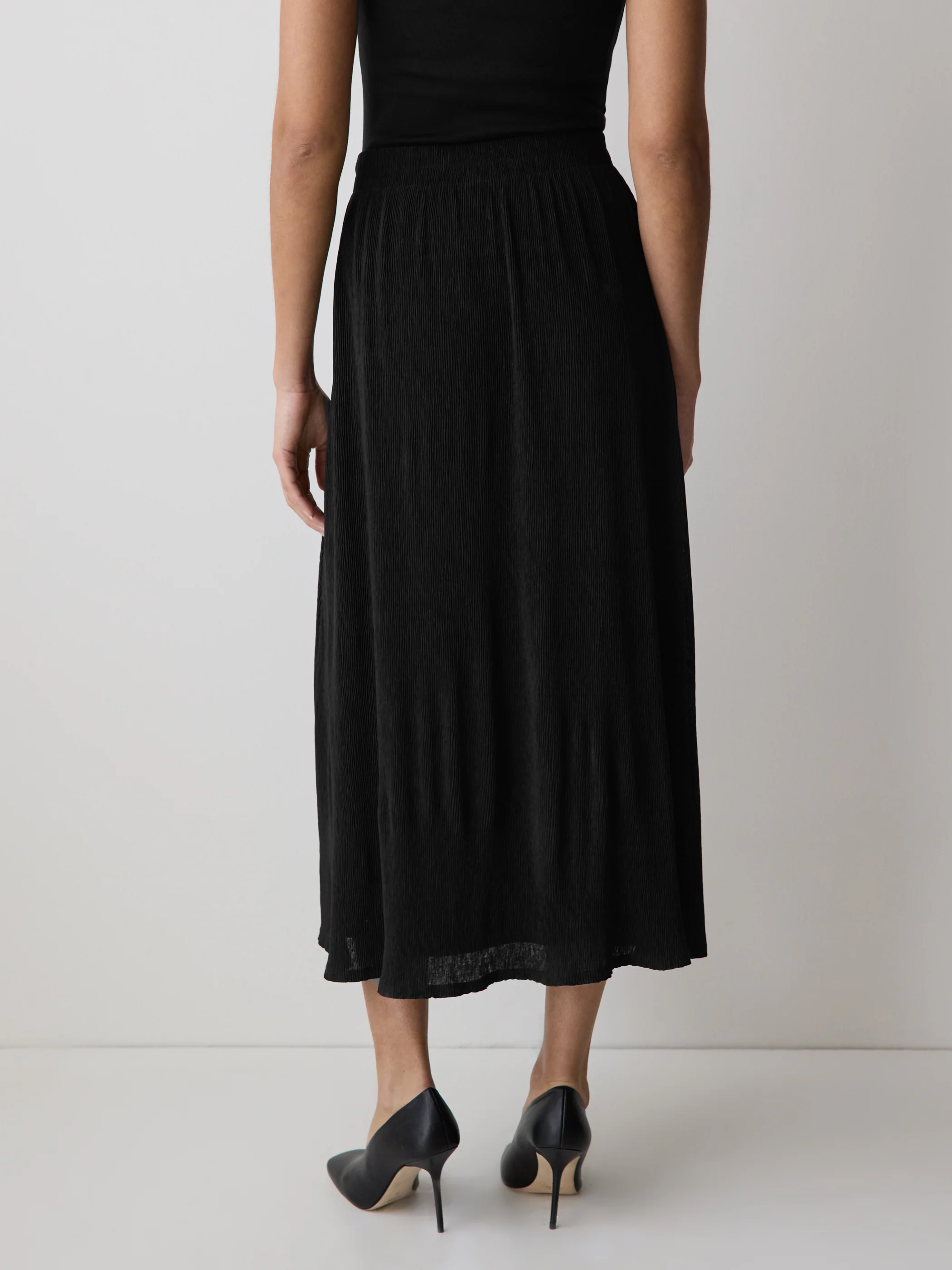 High-Rise Flare Midi Skirt - Image 3