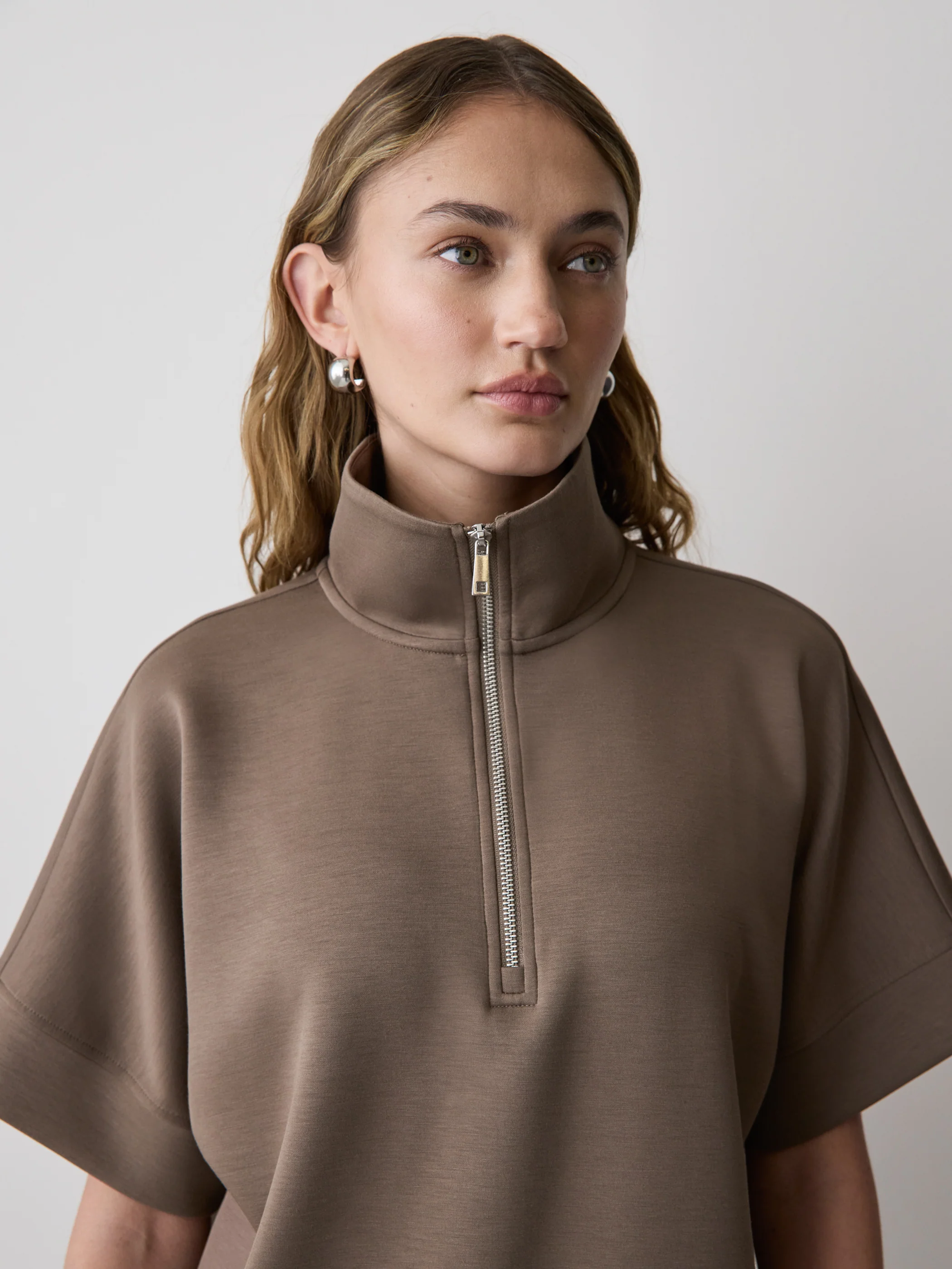 Half-Zip Mock-Neck Top - Image 10