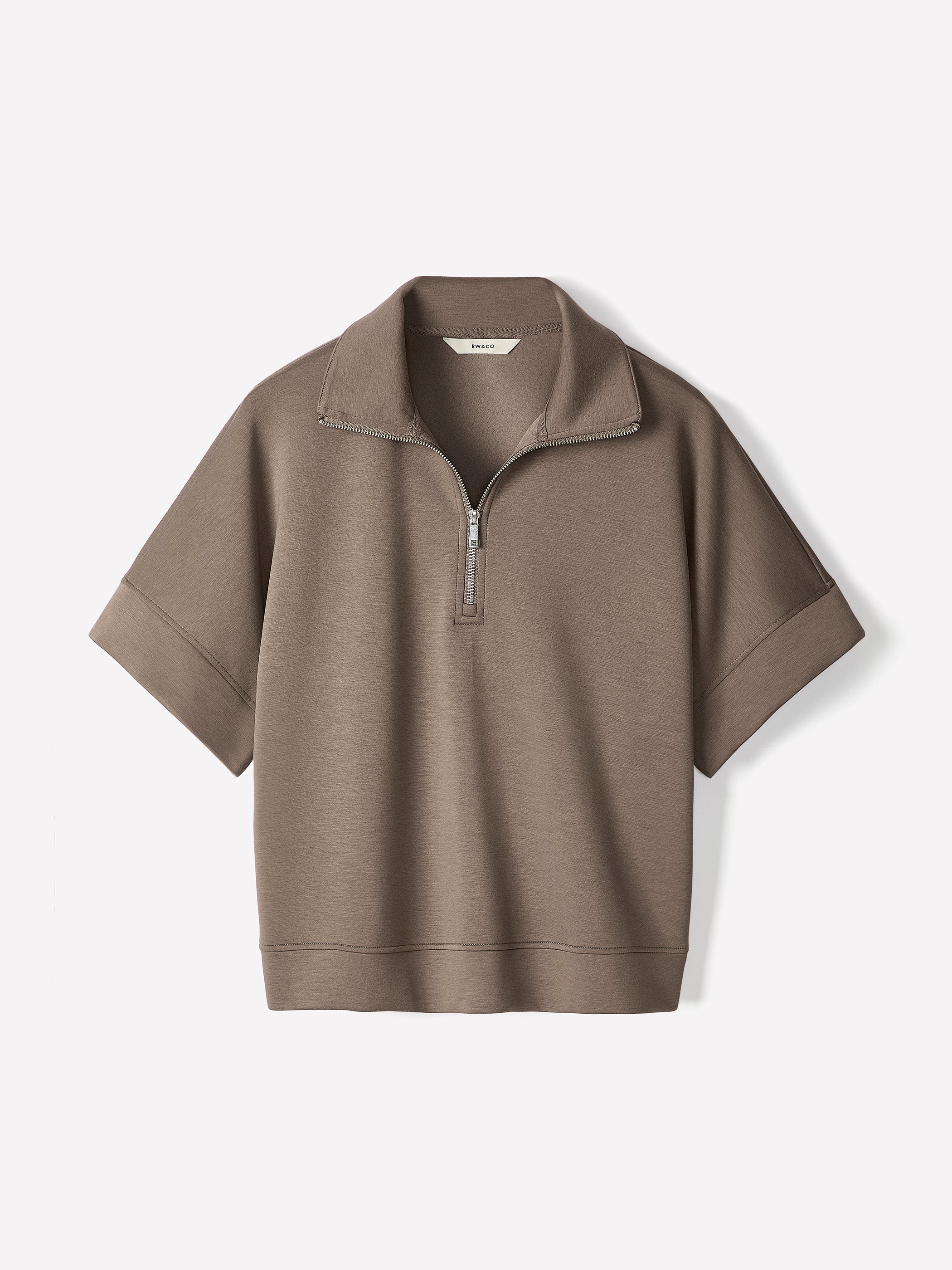 Half-Zip Mock-Neck Top - Image 12