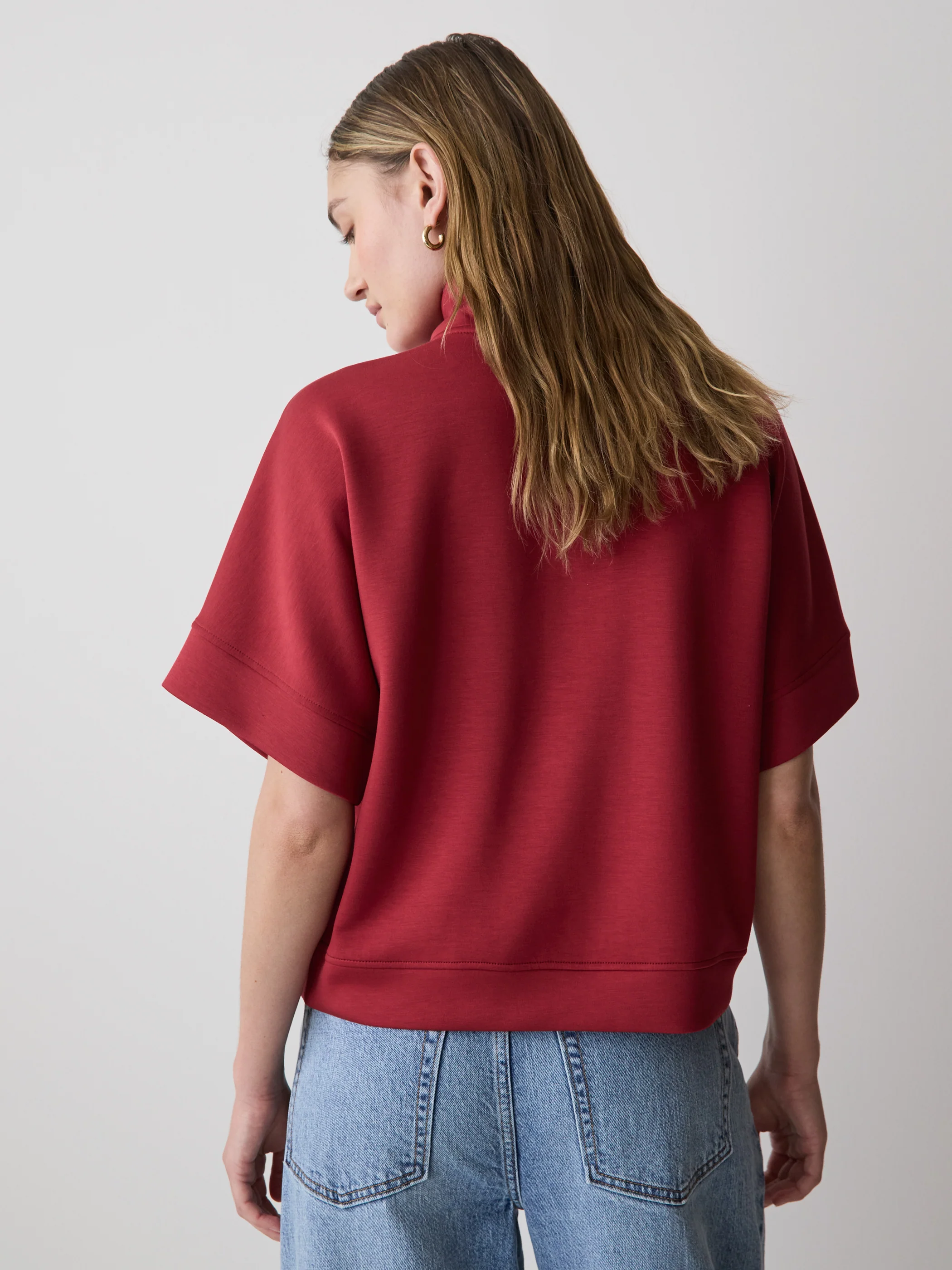 Half-Zip Mock-Neck Top - Image 15