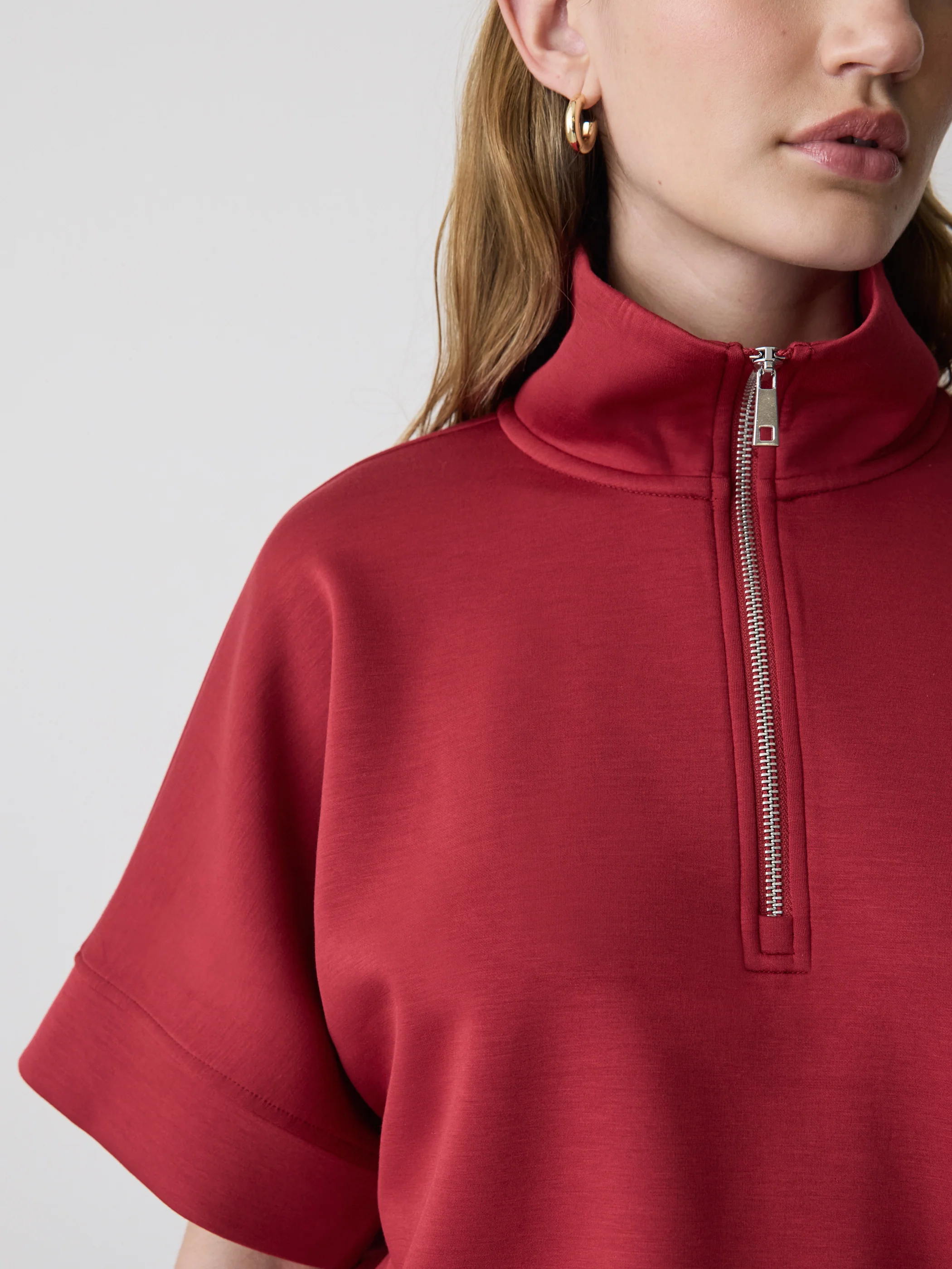 Half-Zip Mock-Neck Top - Image 16