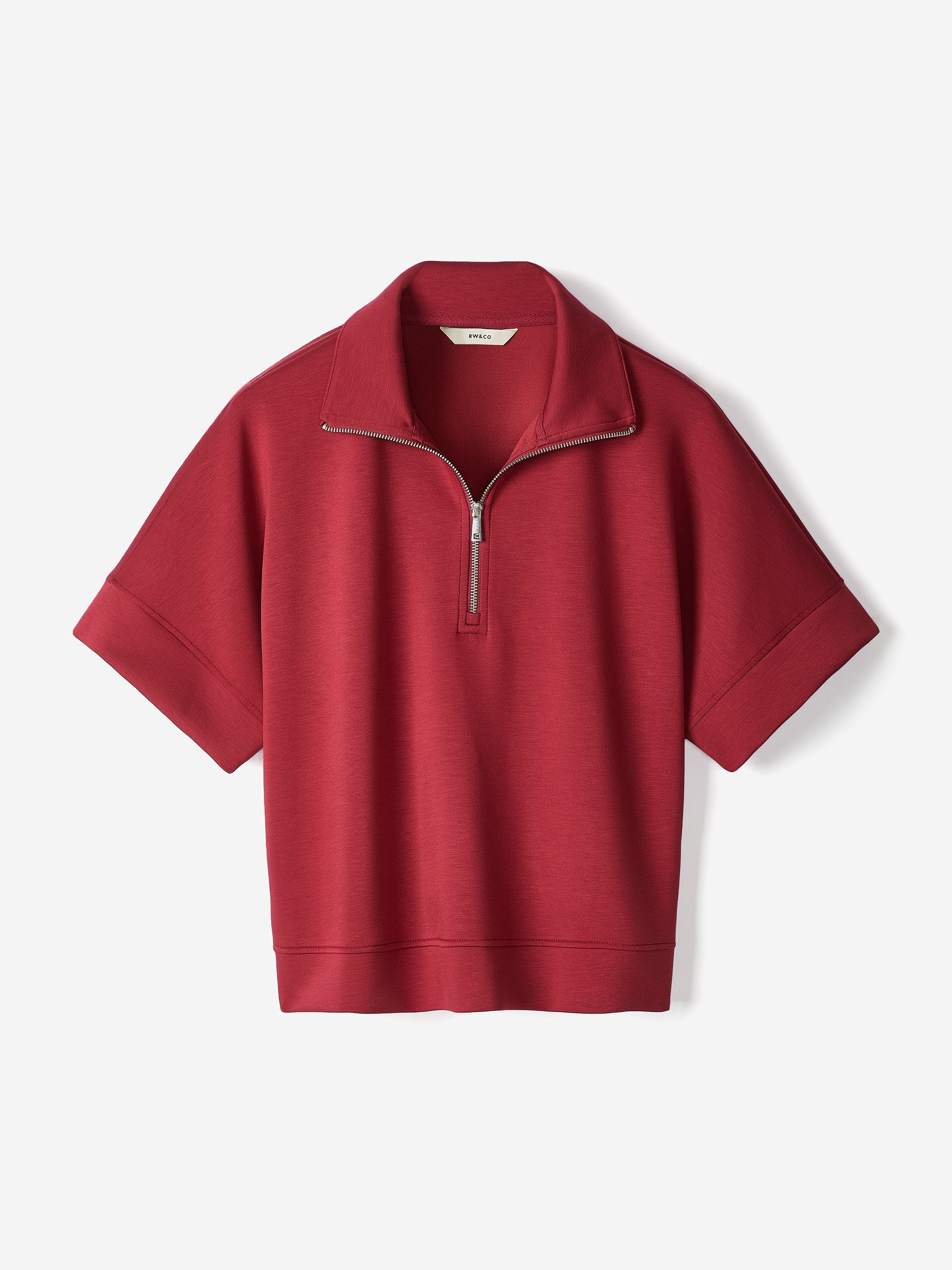 Half-Zip Mock-Neck Top - Image 18