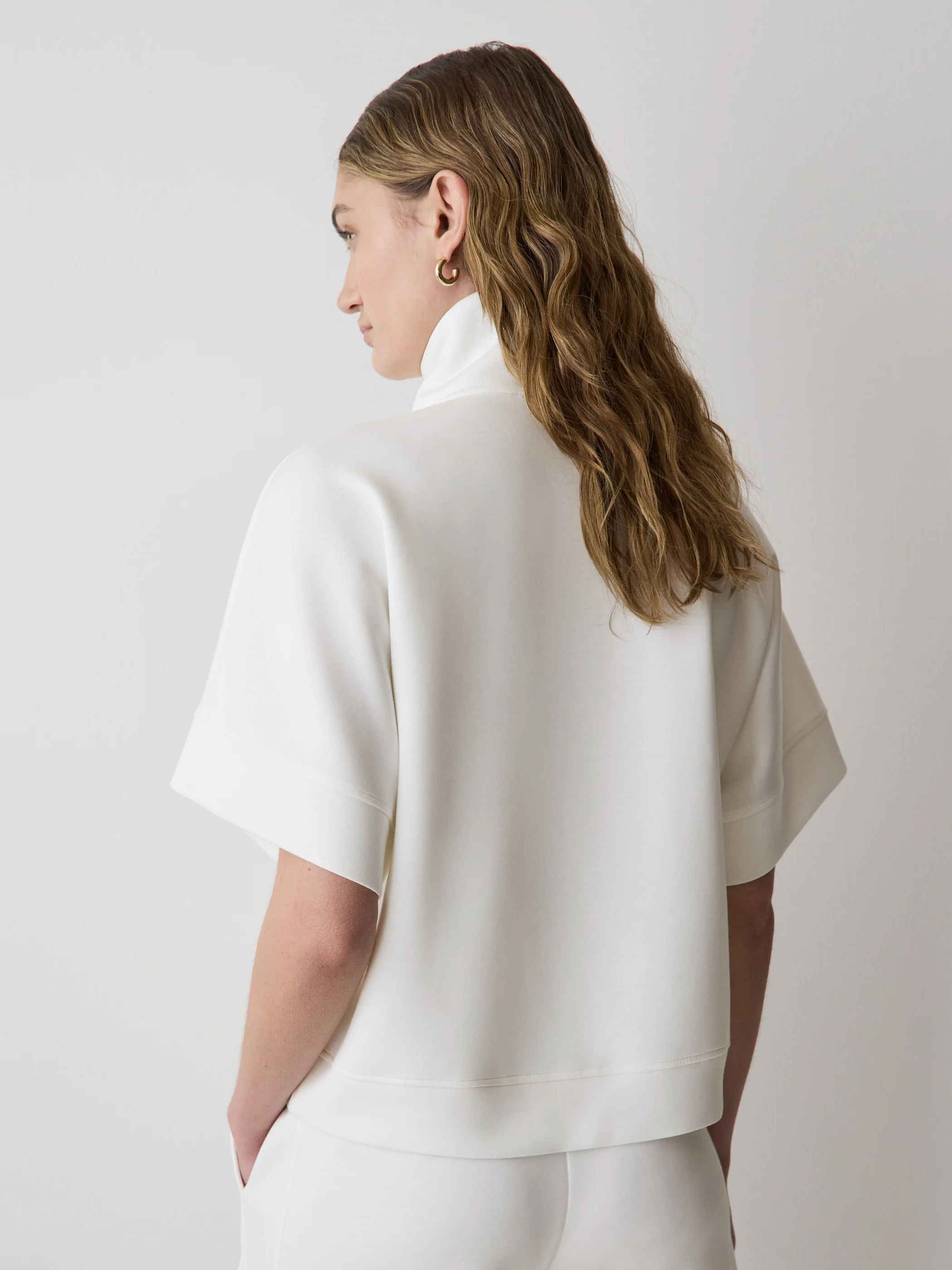Half-Zip Mock-Neck Top - Image 3
