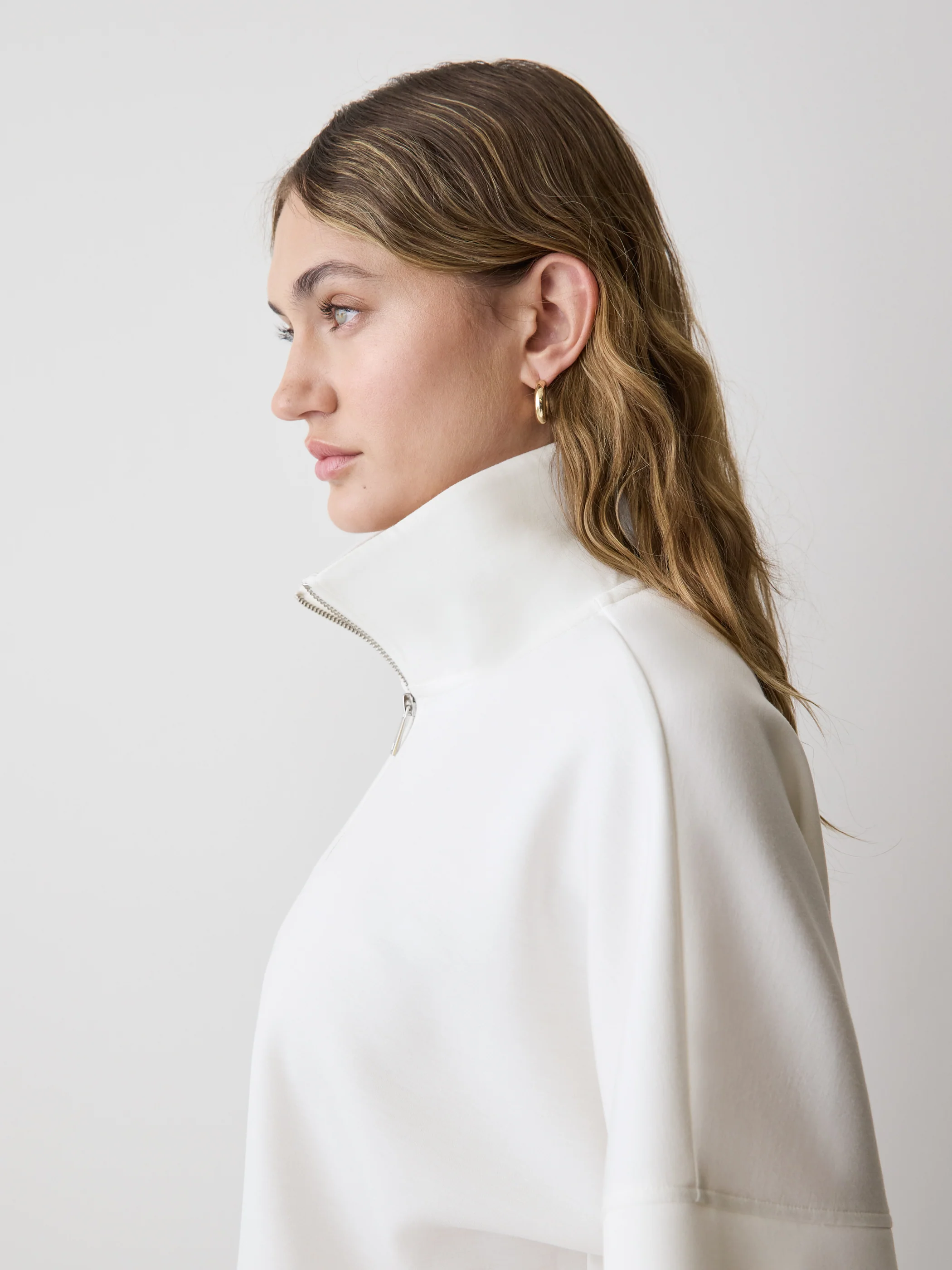 Half-Zip Mock-Neck Top - Image 4