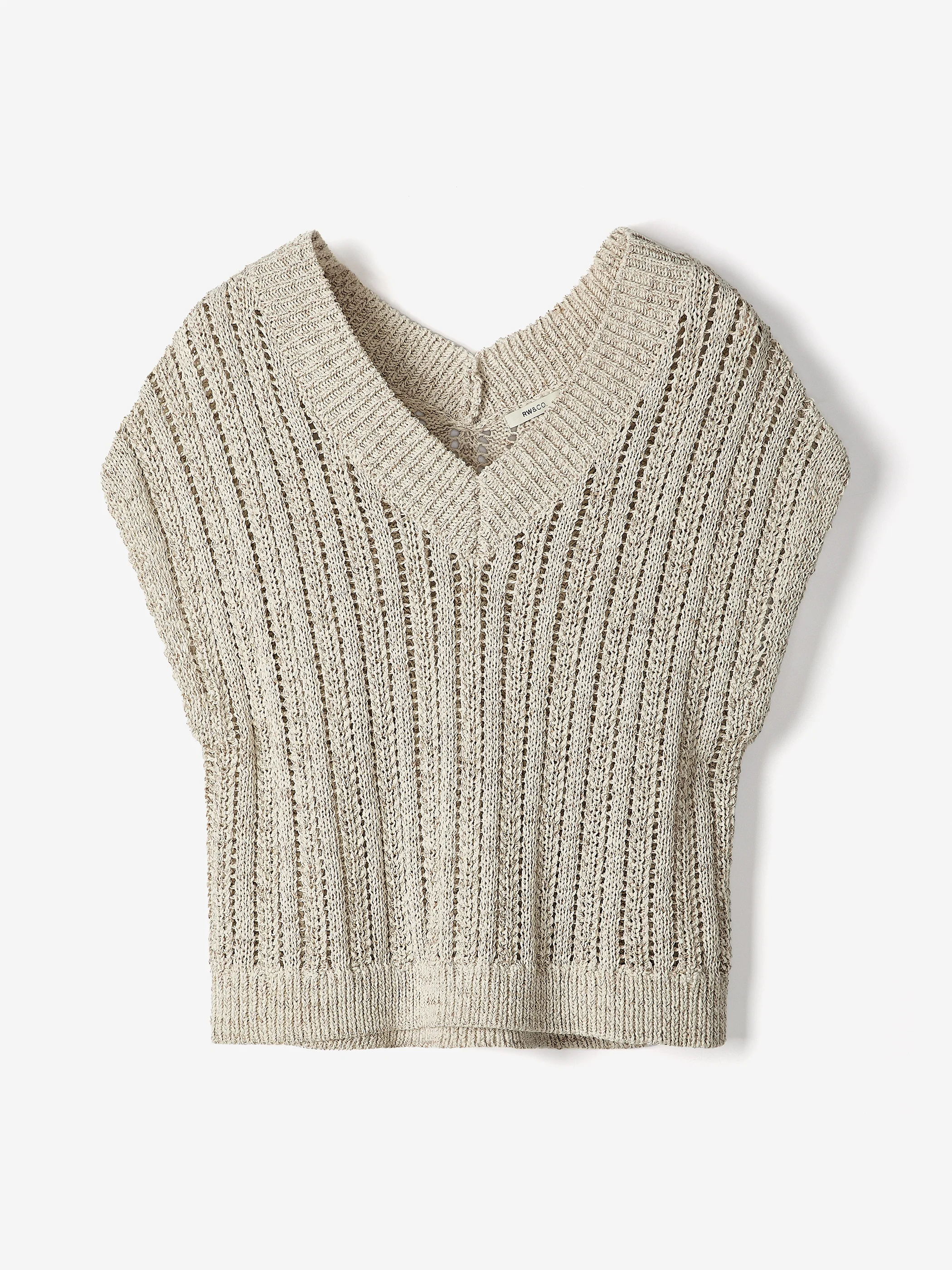 Sleeveless V-Neck Sweater Vest - Image 6