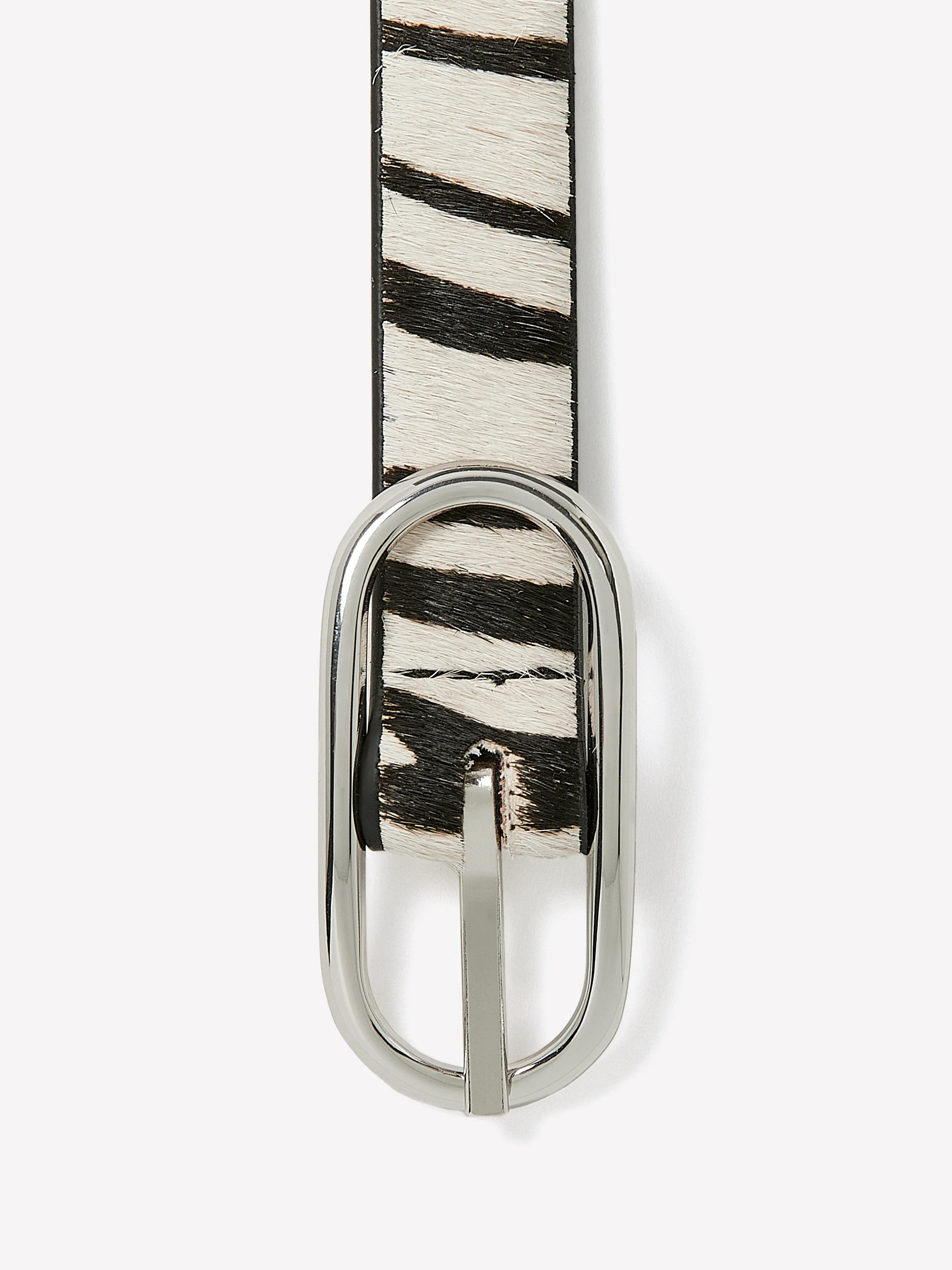 Leather Belt with Zebra Print - Image 3