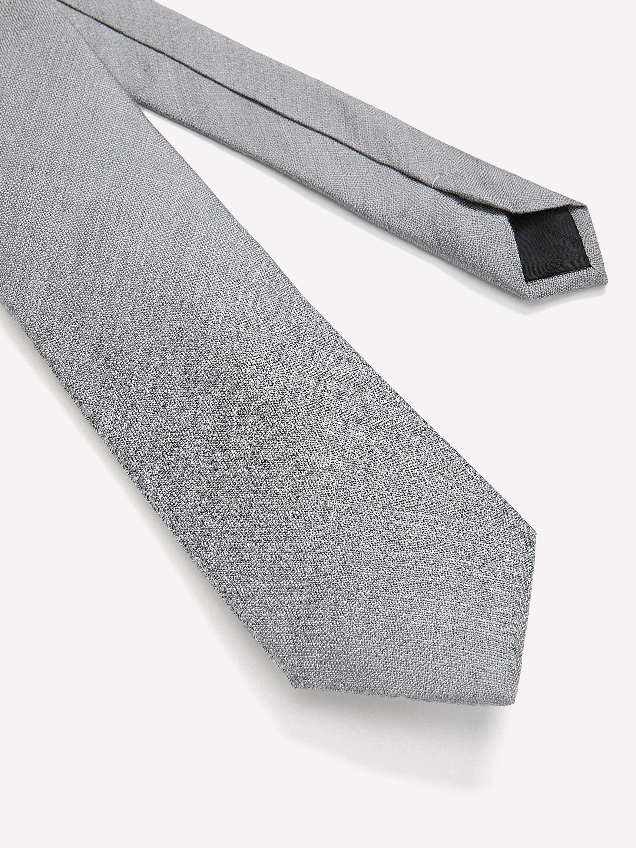 Light Grey Regular Textured Tie - Image 2