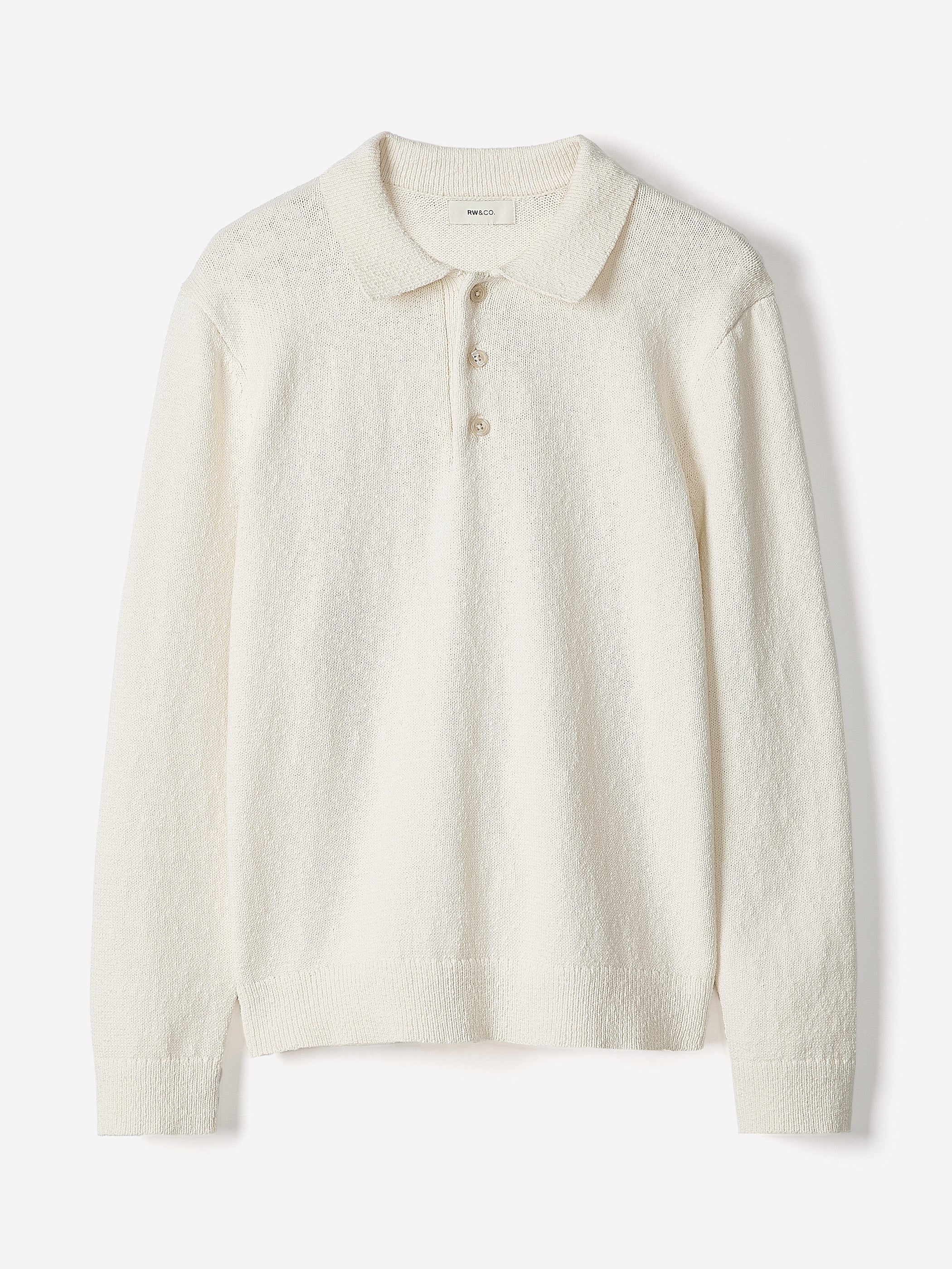 Long-Sleeve Bouclé Polo Sweater - Image 5