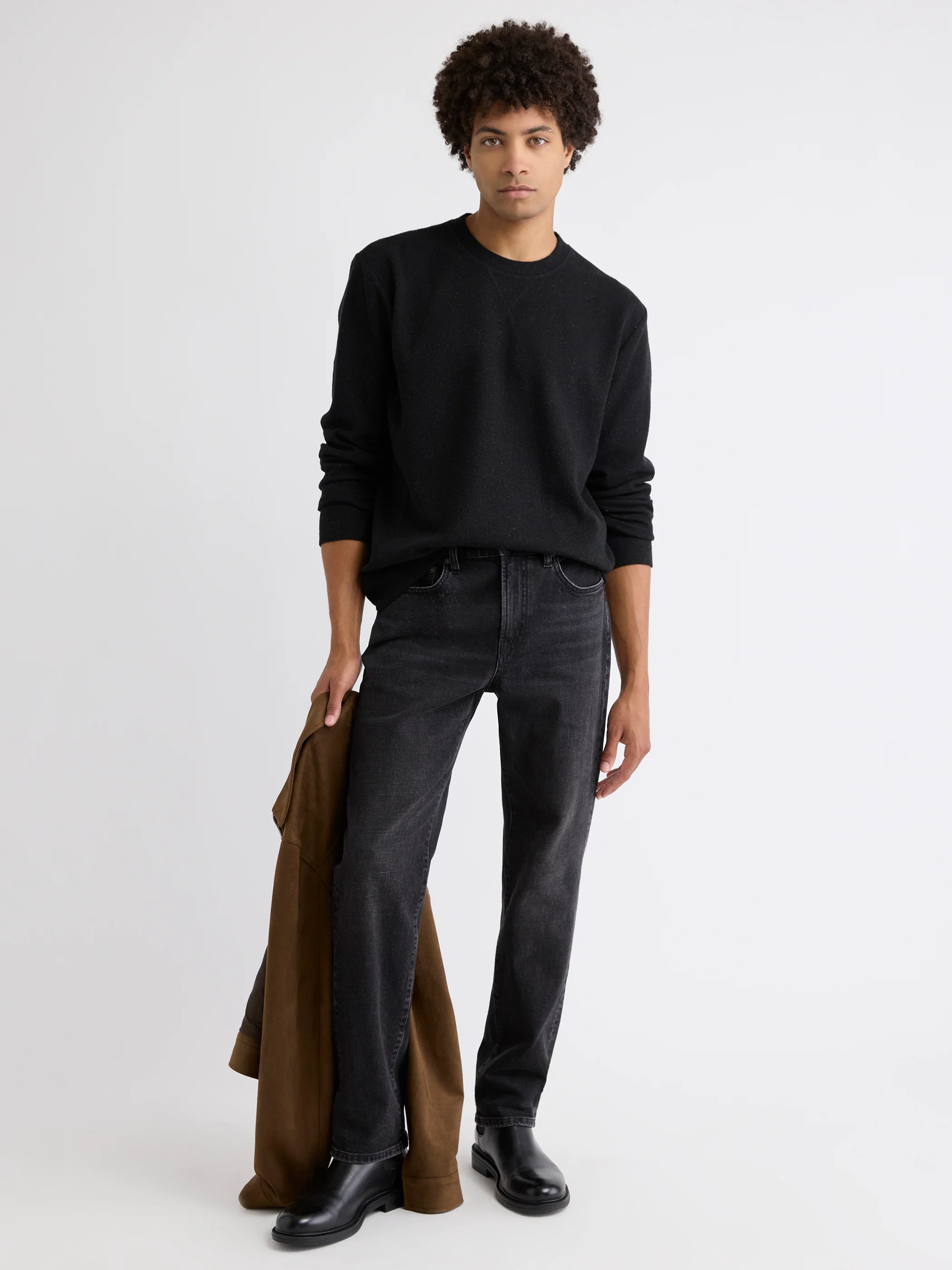 Long-Sleeve Crew-Neck Ribbed Sweater - Image 15