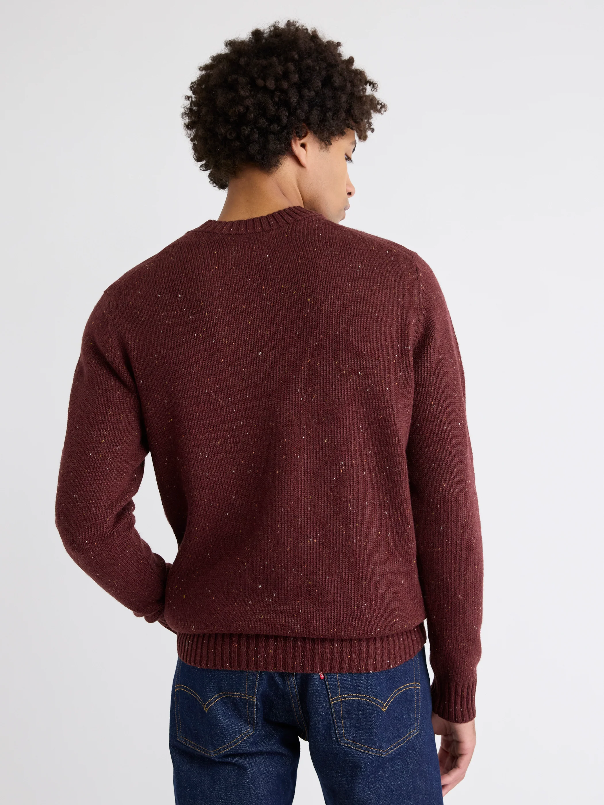 Long-Sleeve Crew-Neck Sweater with Neps - Image 14