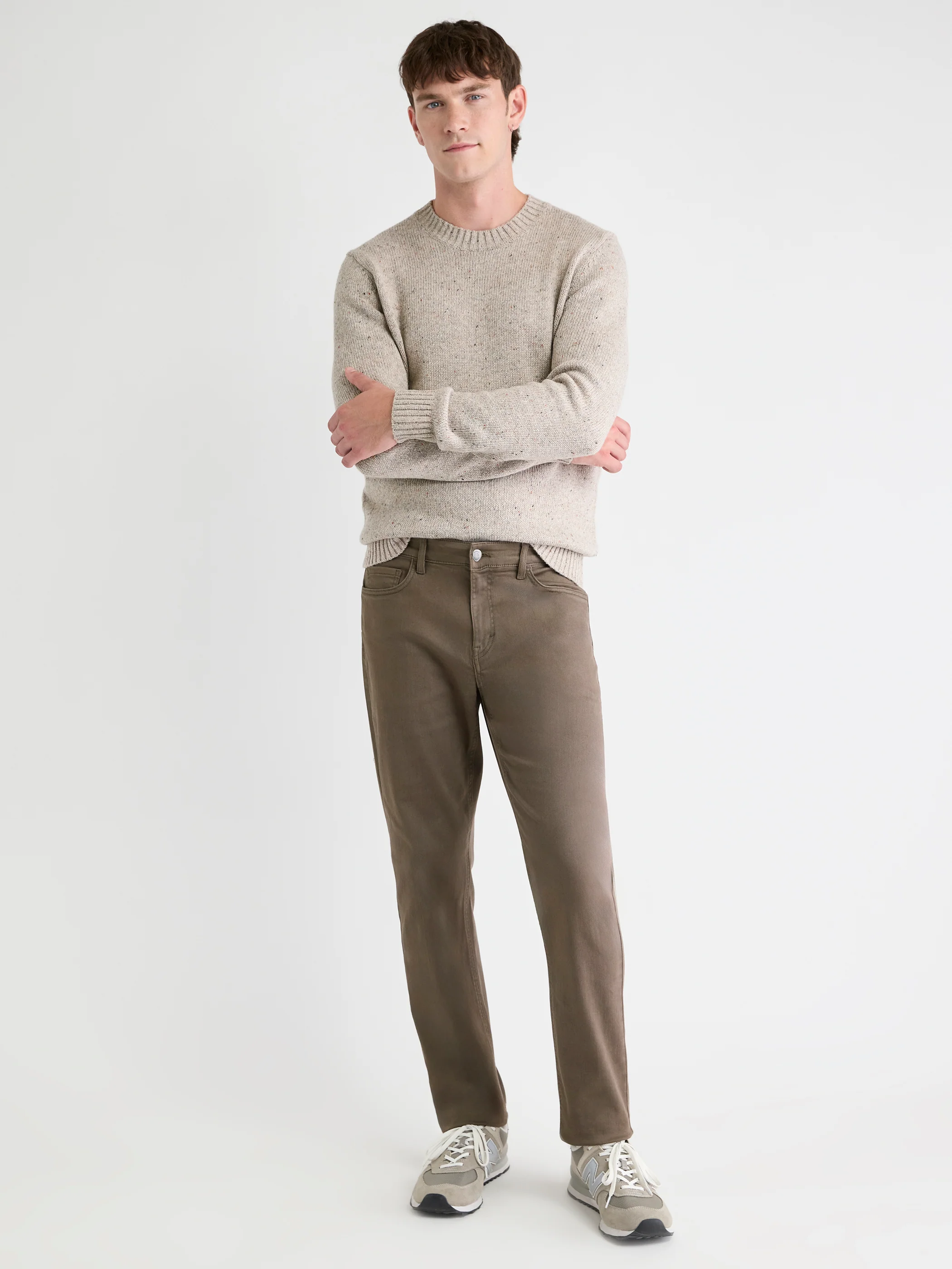 Long-Sleeve Crew-Neck Sweater with Neps - Image 2