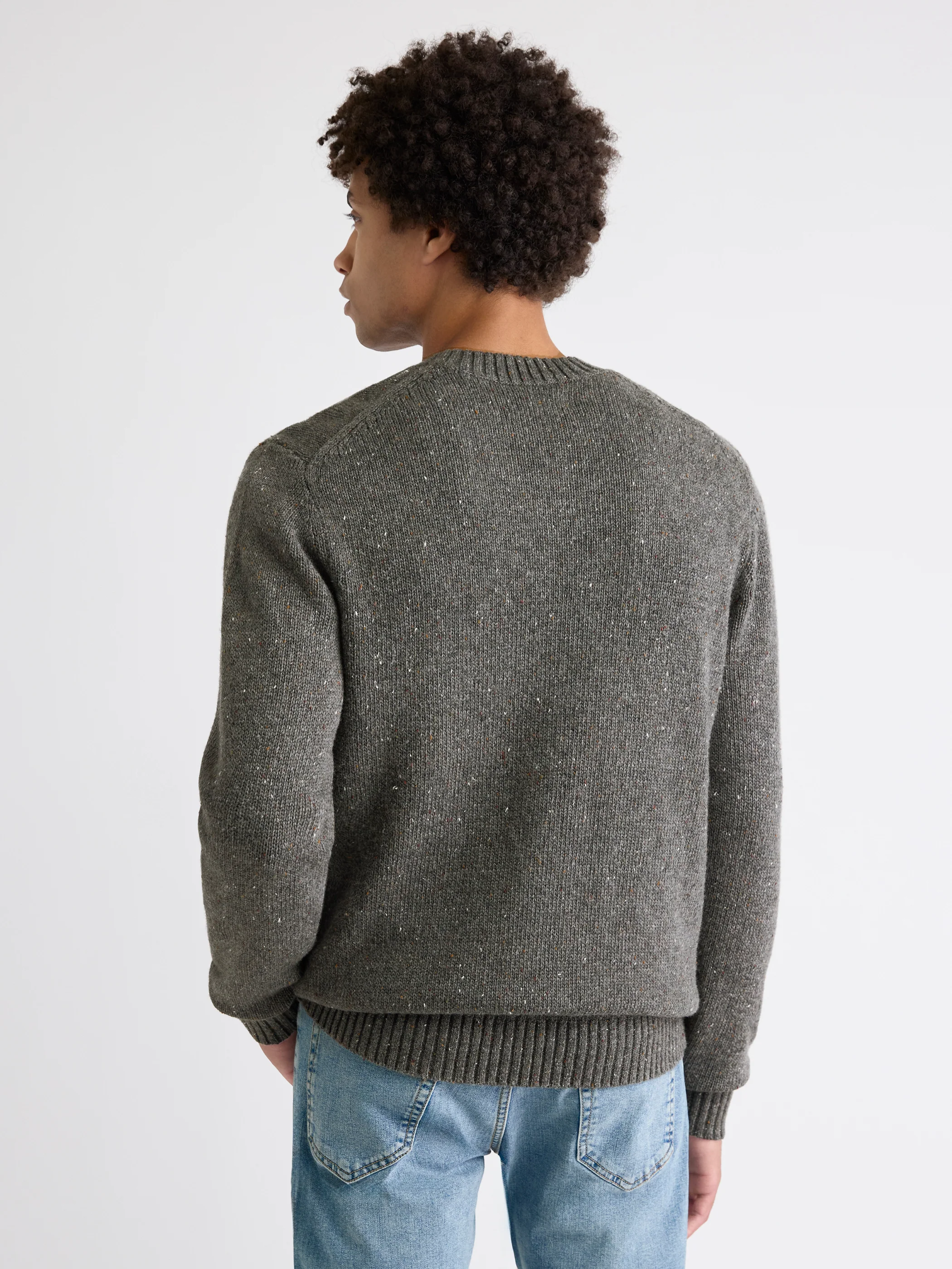 Long-Sleeve Crew-Neck Sweater with Neps - Image 24