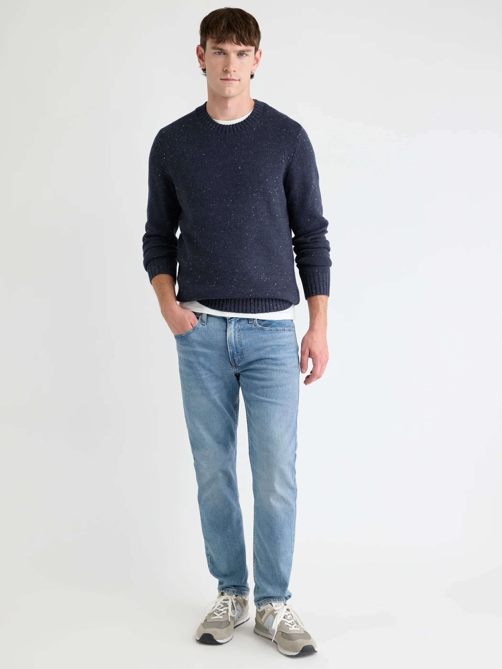Long-Sleeve Crew-Neck Sweater with Neps - Image 7