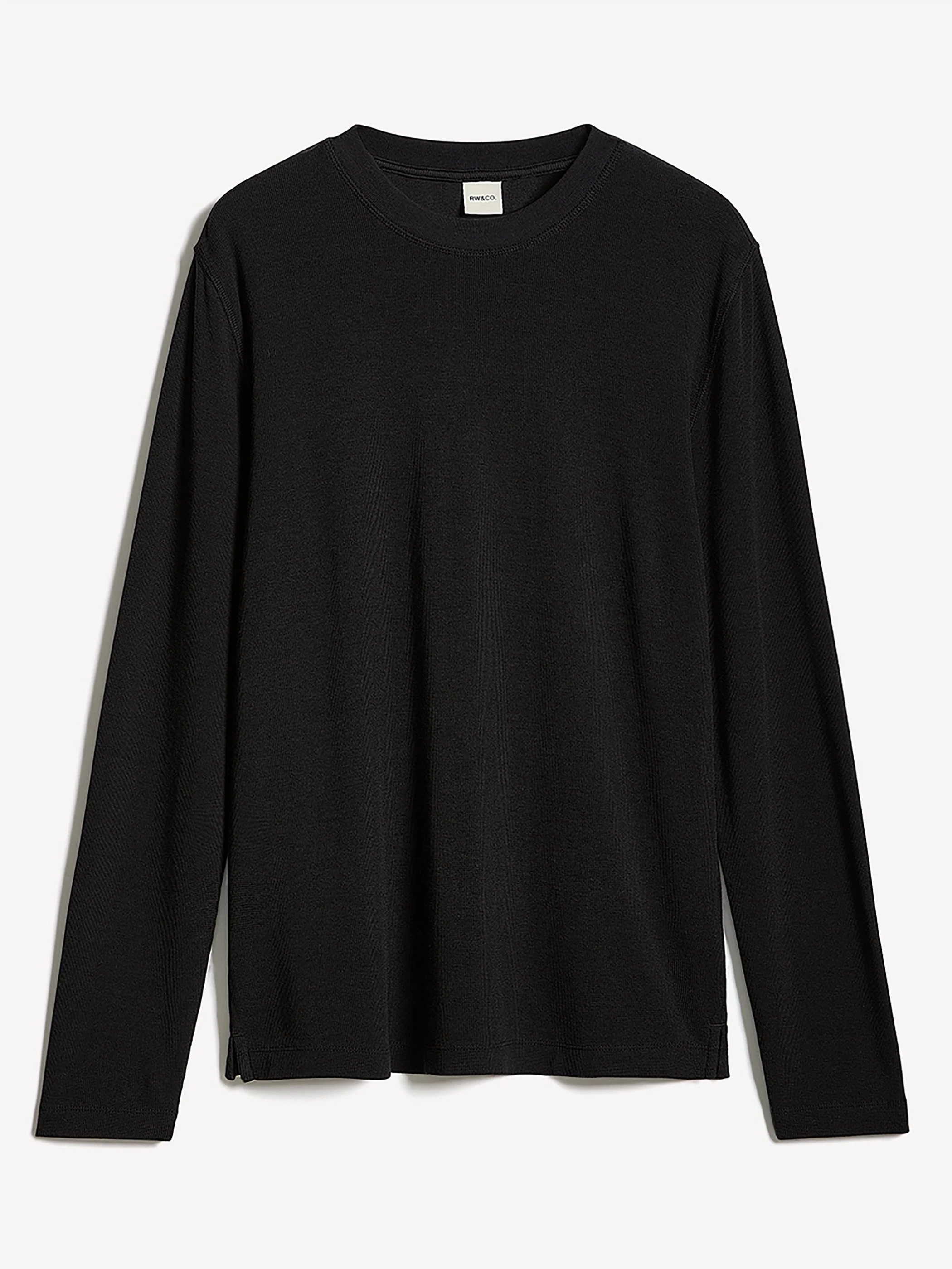 Long-Sleeve Crew-Neck Waffled Tee - Image 4