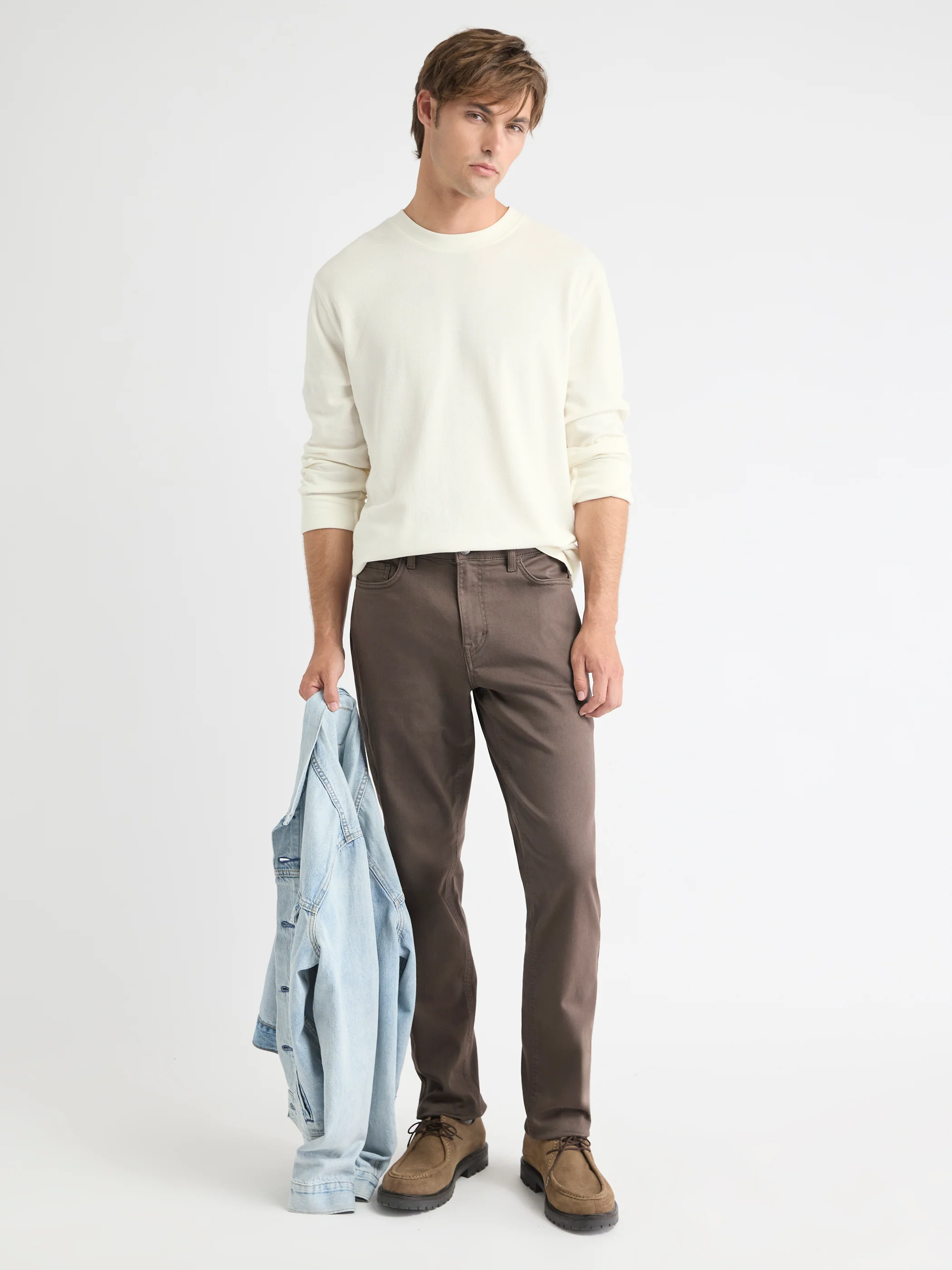 Long-Sleeve Crew-Neck Waffled Tee - Image 7