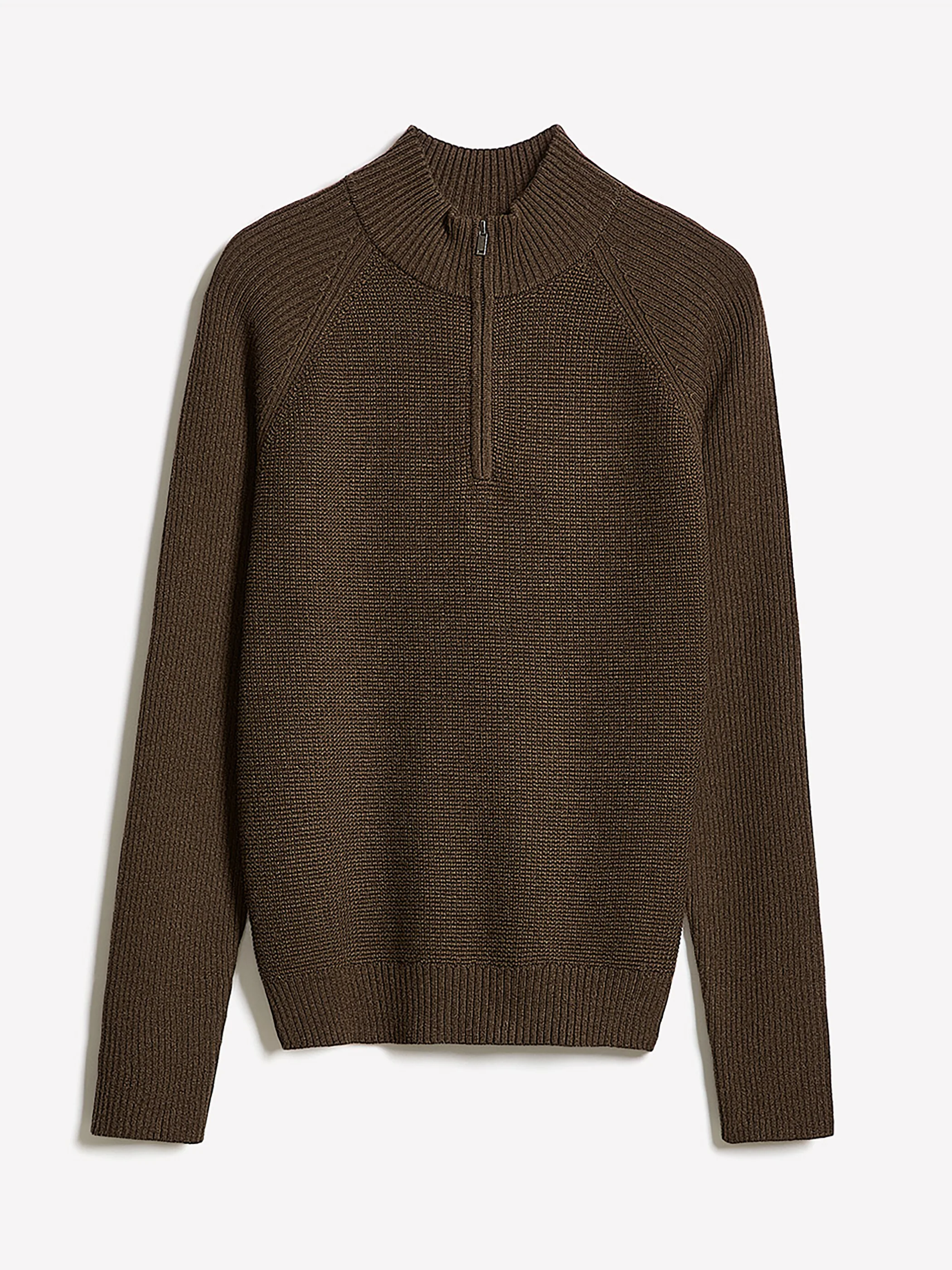 Long-Sleeve Quarter-Zip Mock-Neck Sweater - Image 34
