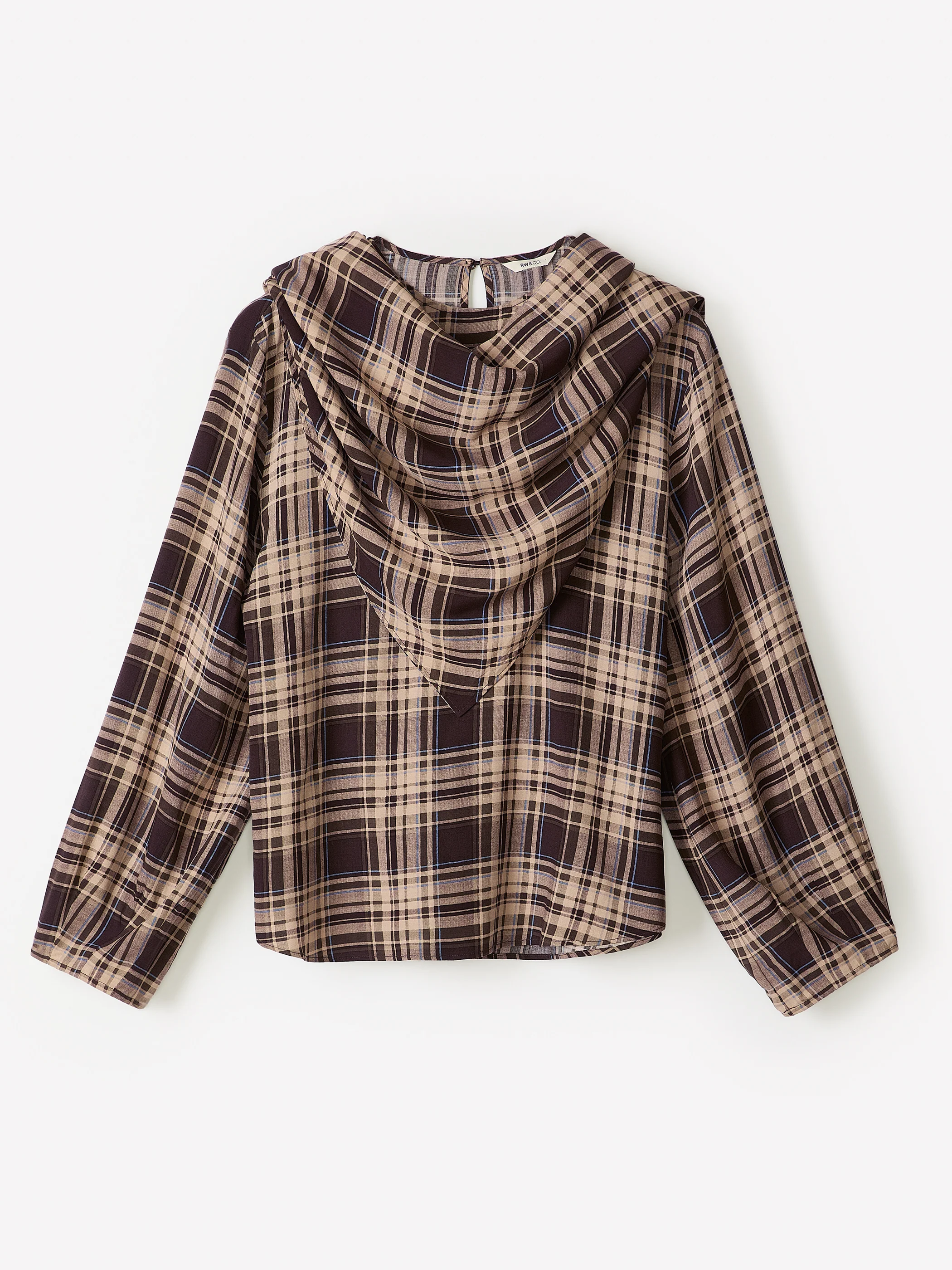 Long-Sleeve Popover Blouse with Scarf Neckline - Image 13
