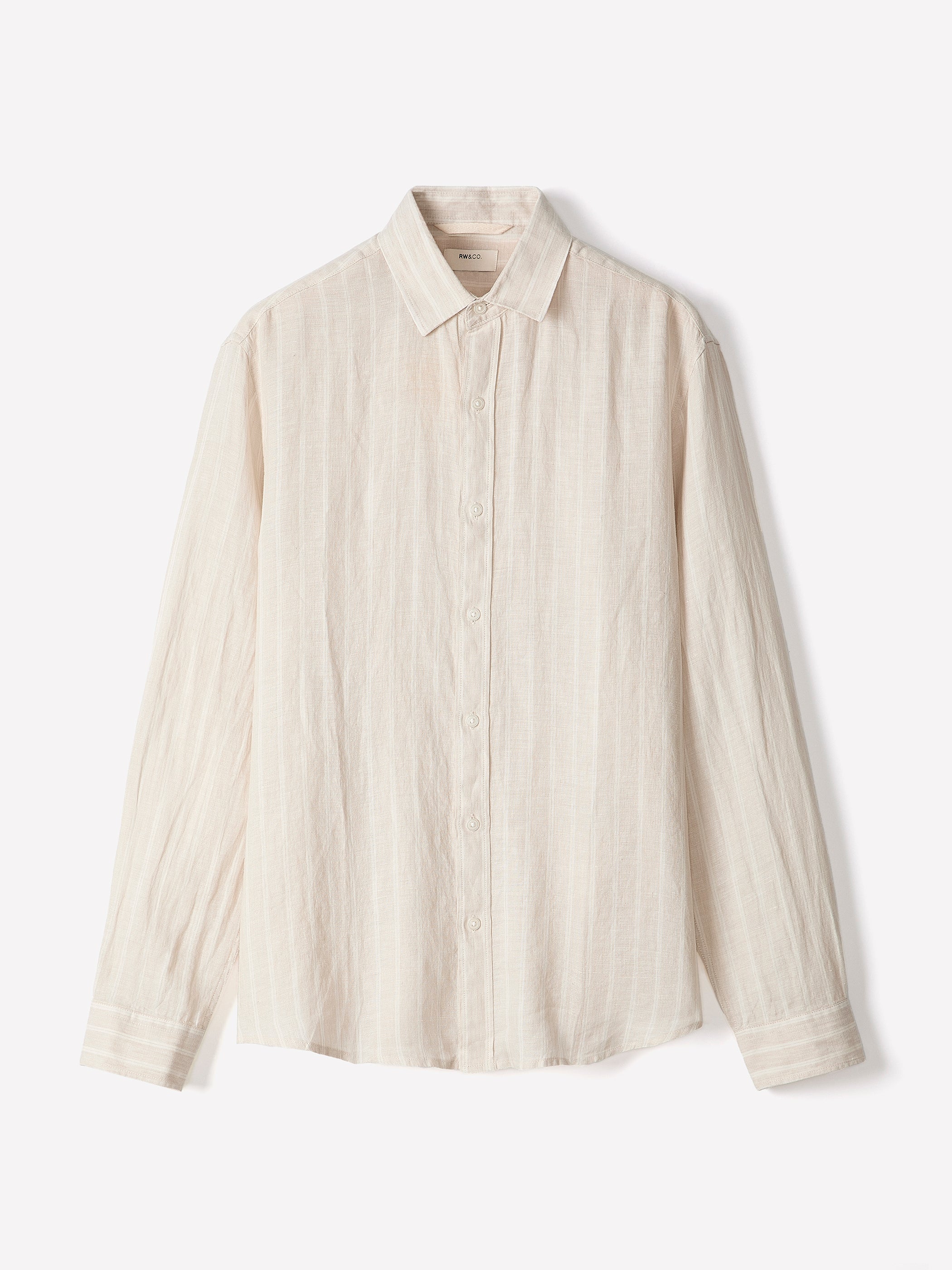 Striped Long-Sleeve Linen Shirt - Image 5