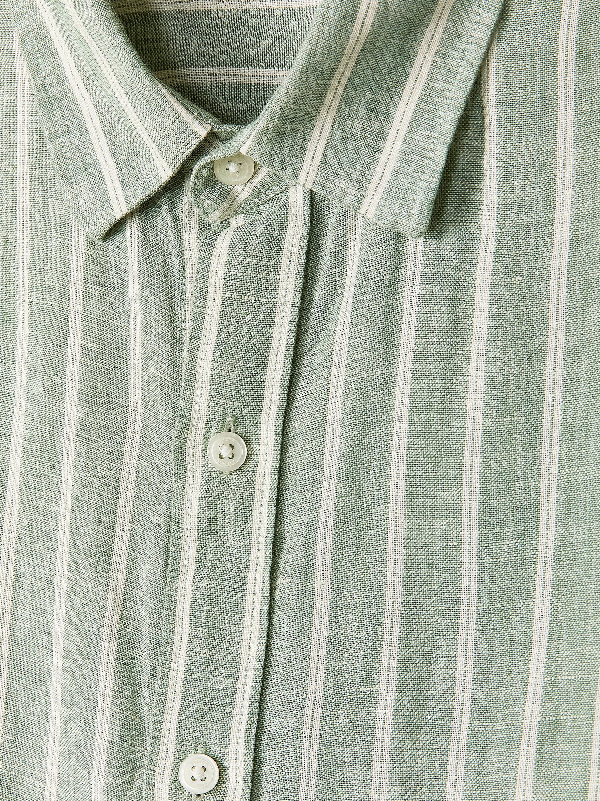 Striped Long-Sleeve Linen Shirt - Image 9