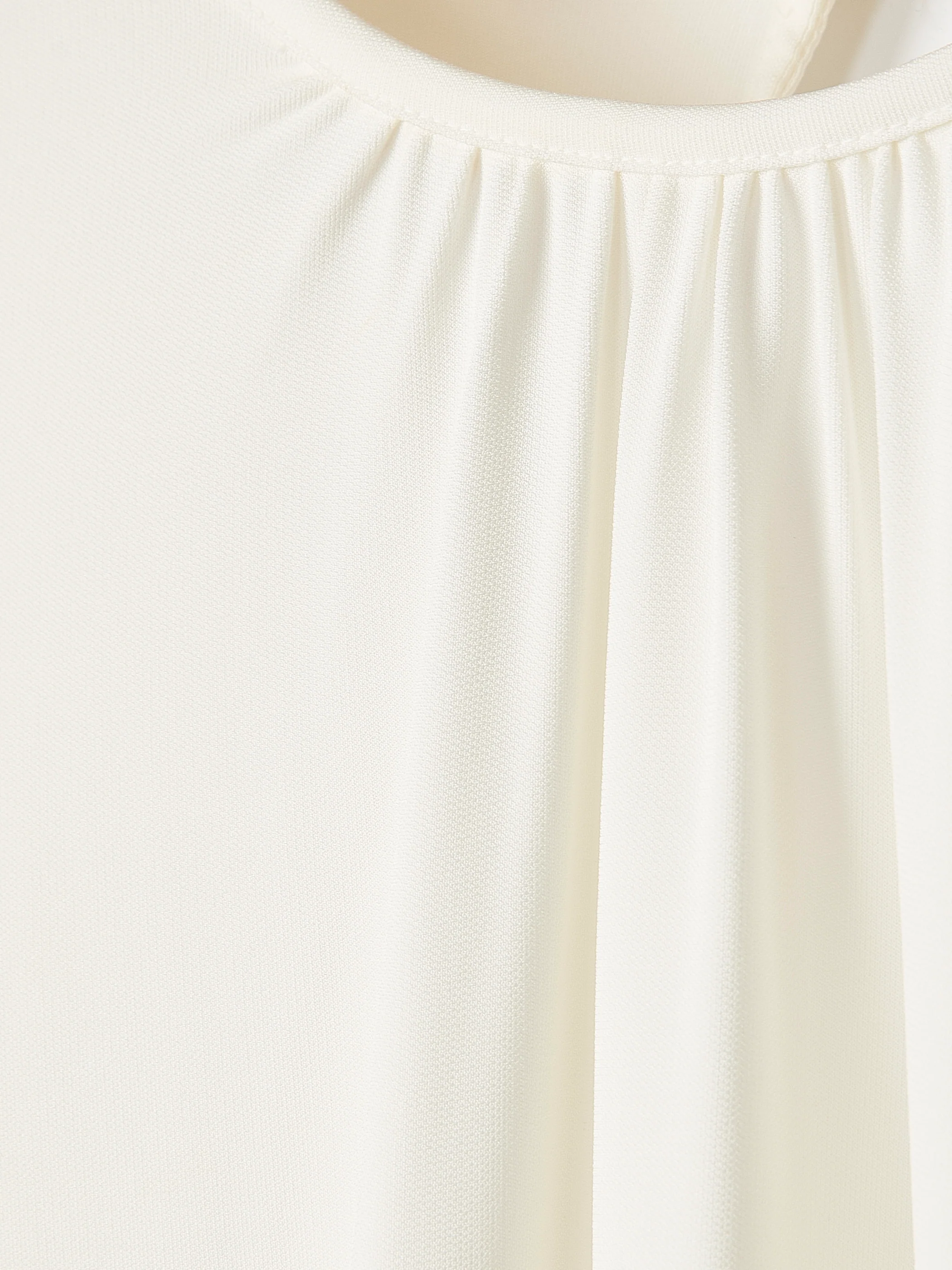 Long-Sleeve Top with Shirred Crew Neckline - Image 4