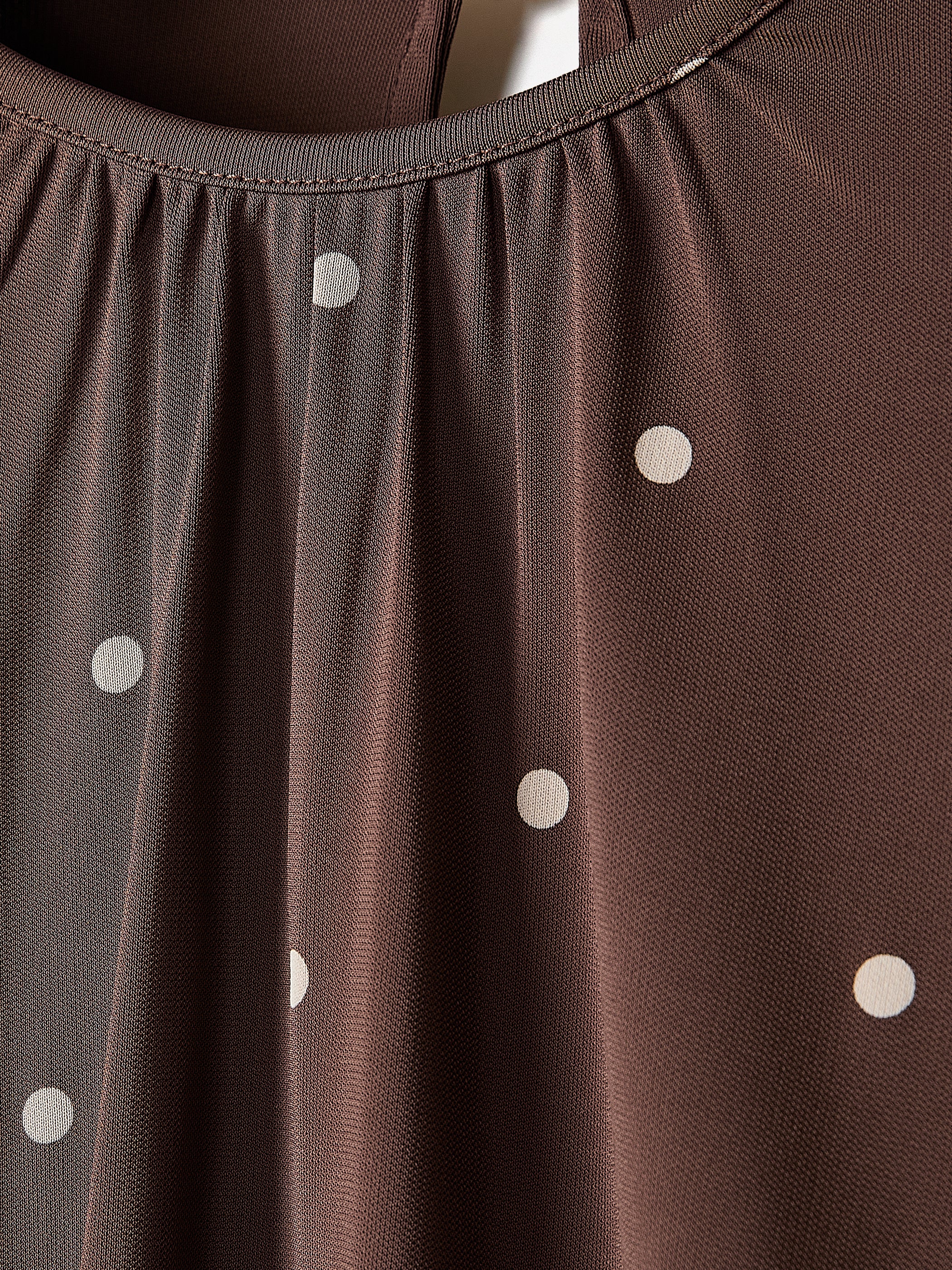 Long-Sleeve Top with Shirred Crew Neckline - Image 9