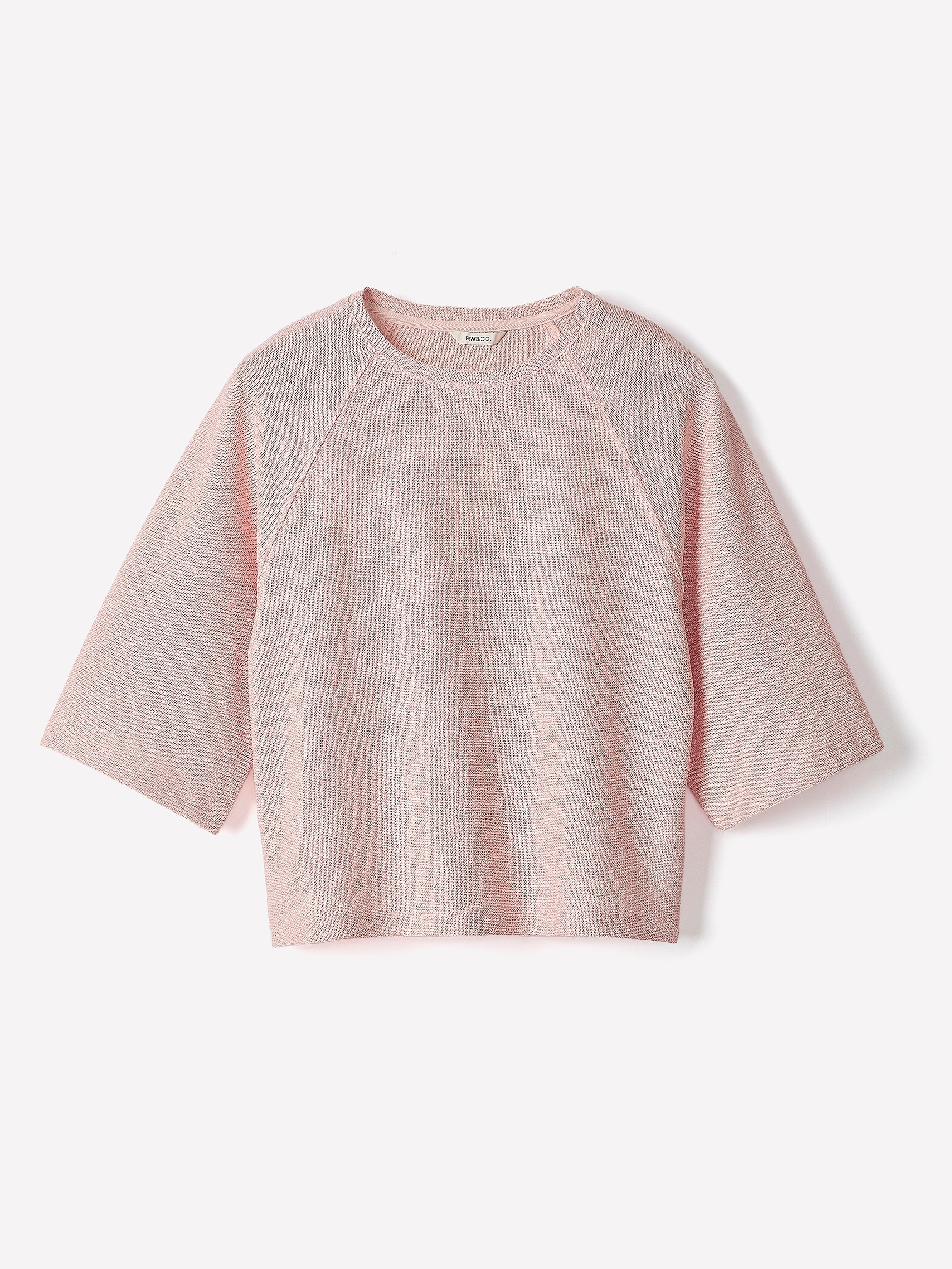 Long-Raglan-Sleeve Crew-Neck Top - Image 5