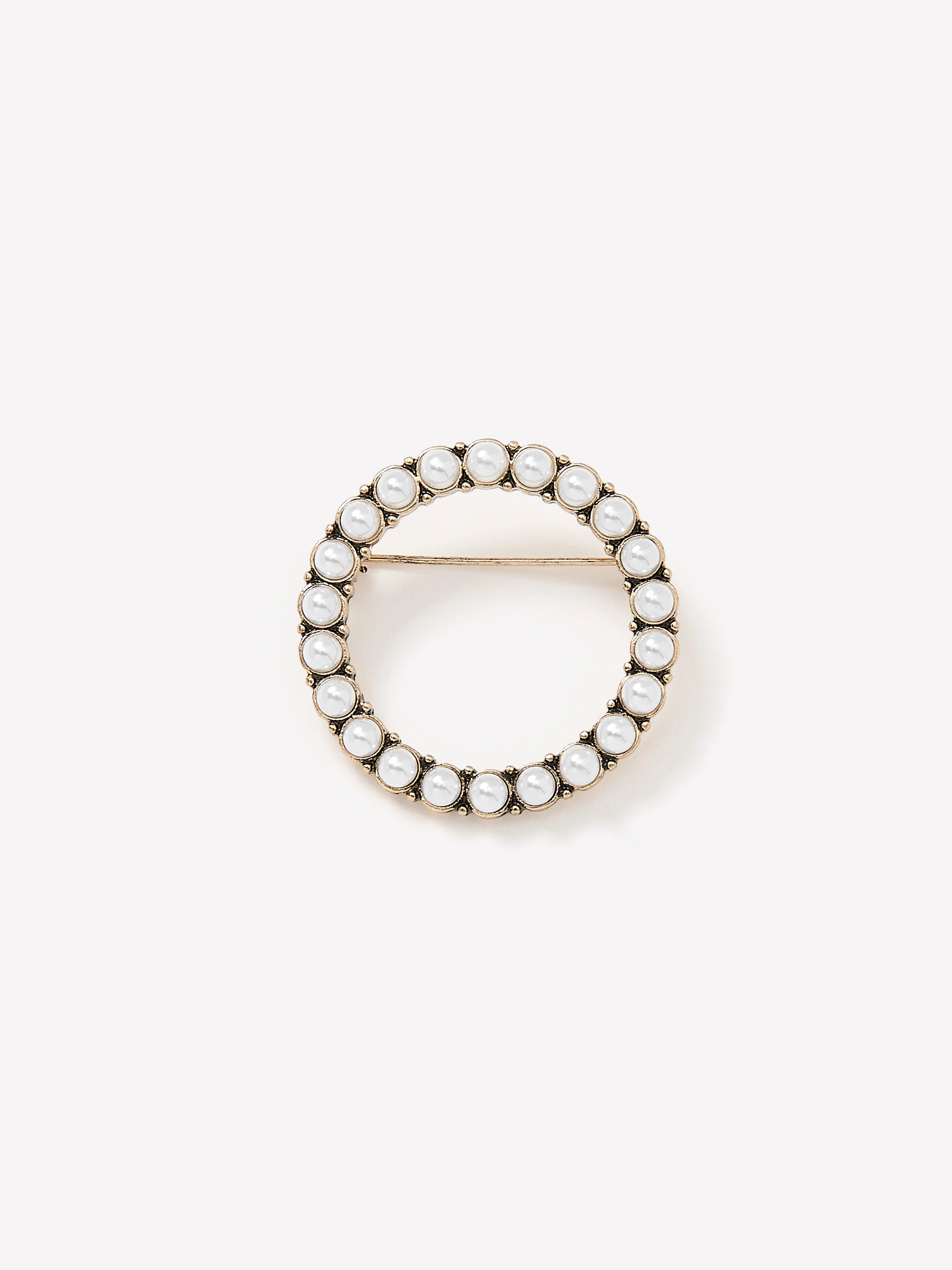 Round Broach with Pearls - Image 2