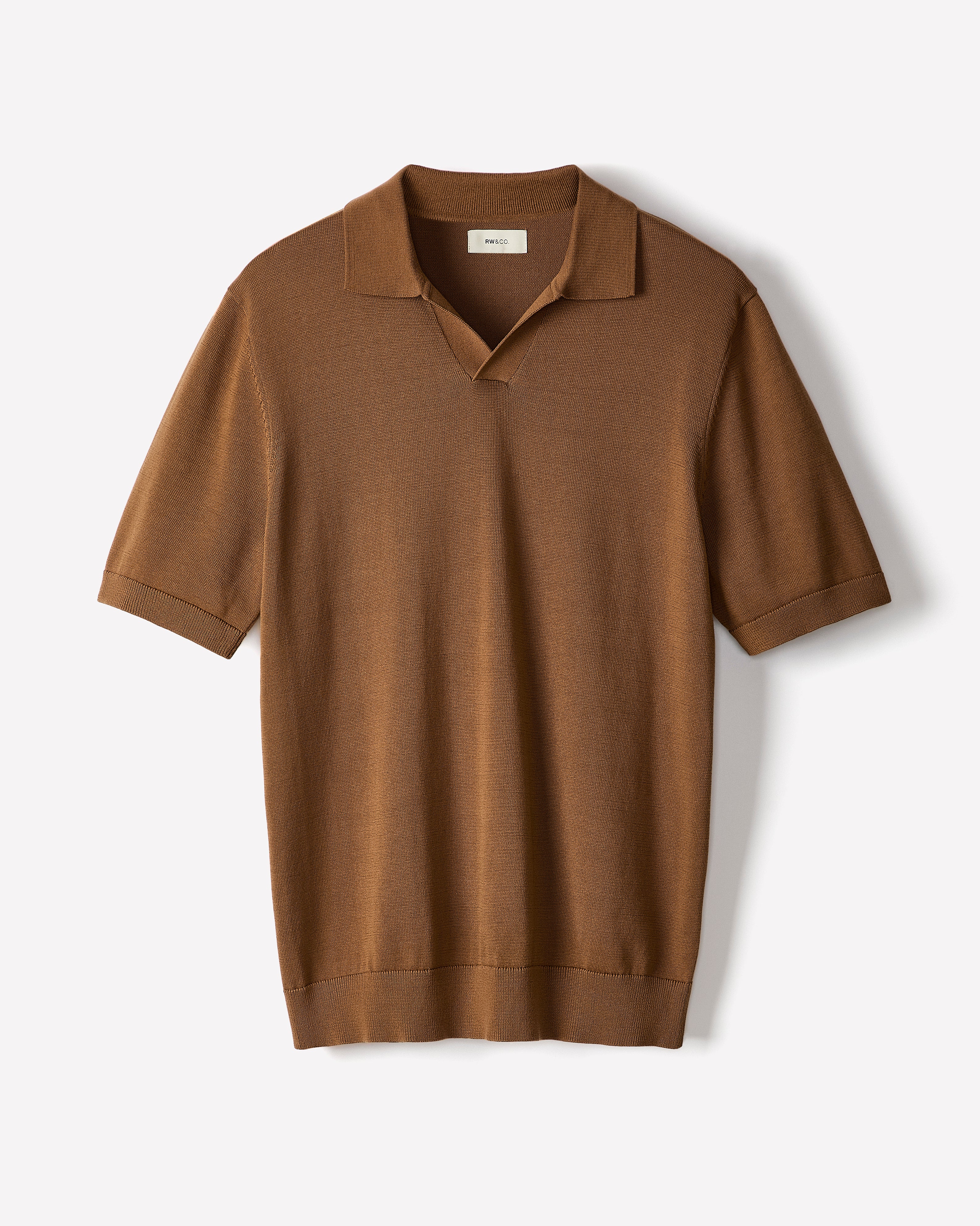 Cotton Short-Sleeve Polo with Johnny Collar - Image 30