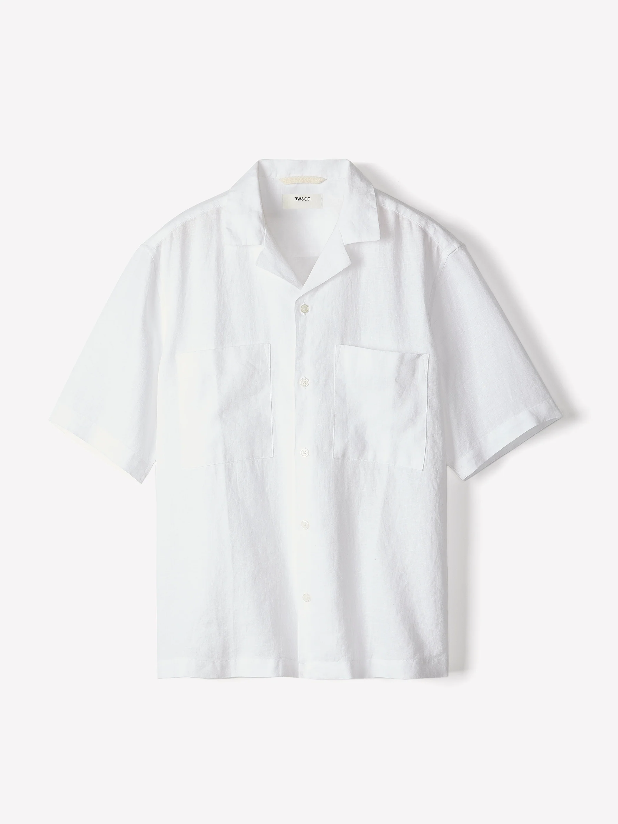 Short-Sleeve Linen Shirt with Camp Collar - Image 6