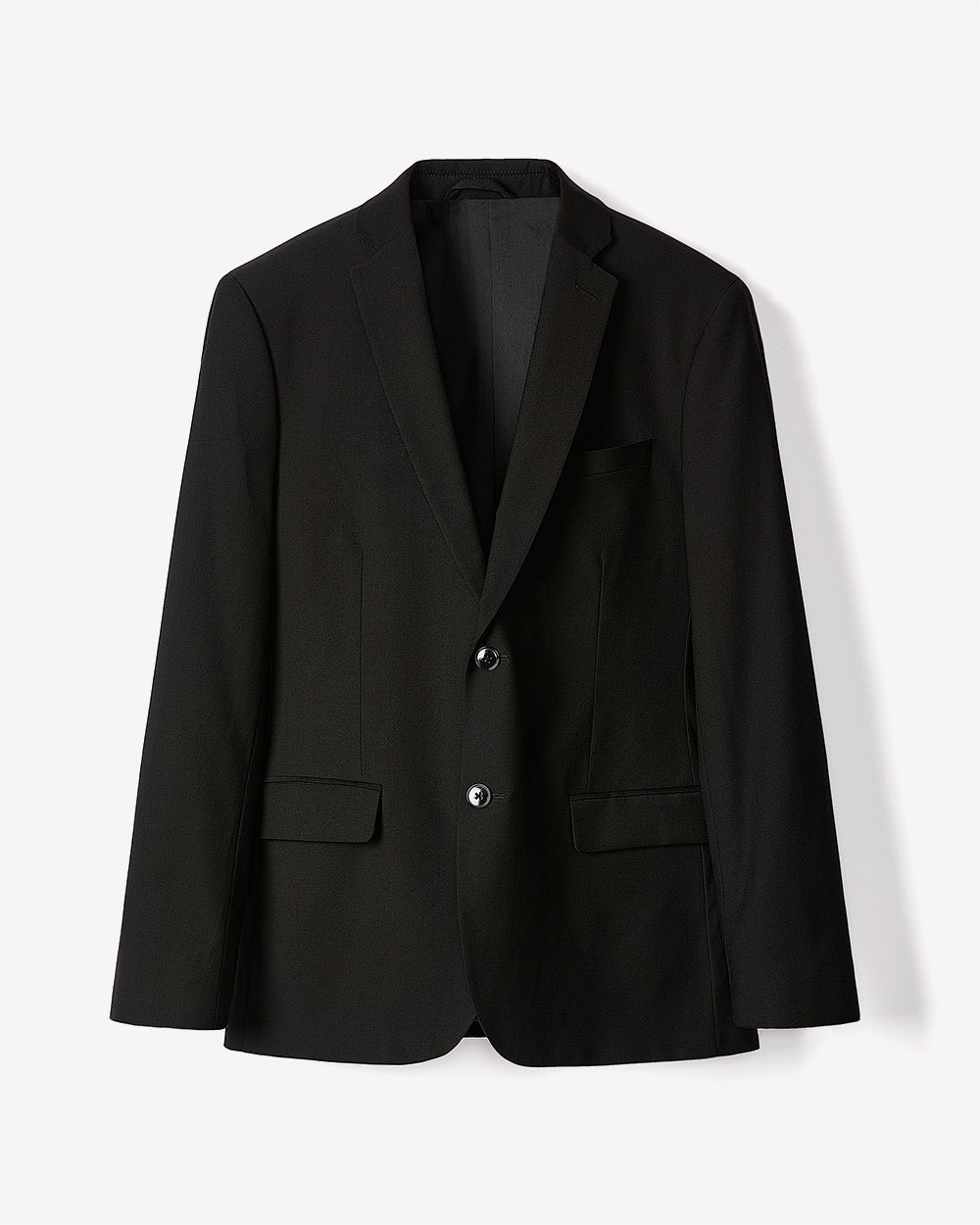 Essential Slim Fit Black Wool-Blend Suit Blazer - Image 6