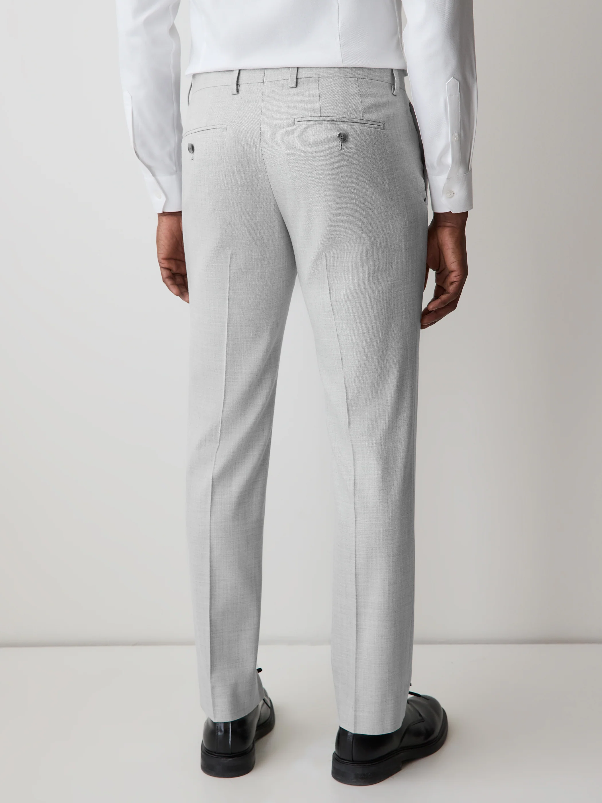 Essential Tailored Fit Light Grey Suit Pant - Image 3