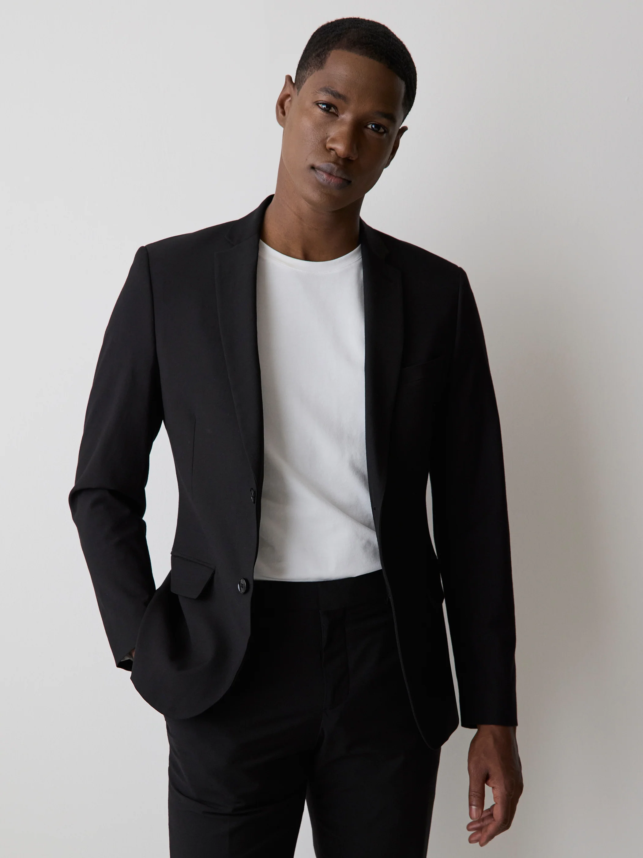 Essential Tailored Fit Wool-Blend Suit Blazer - Image 3