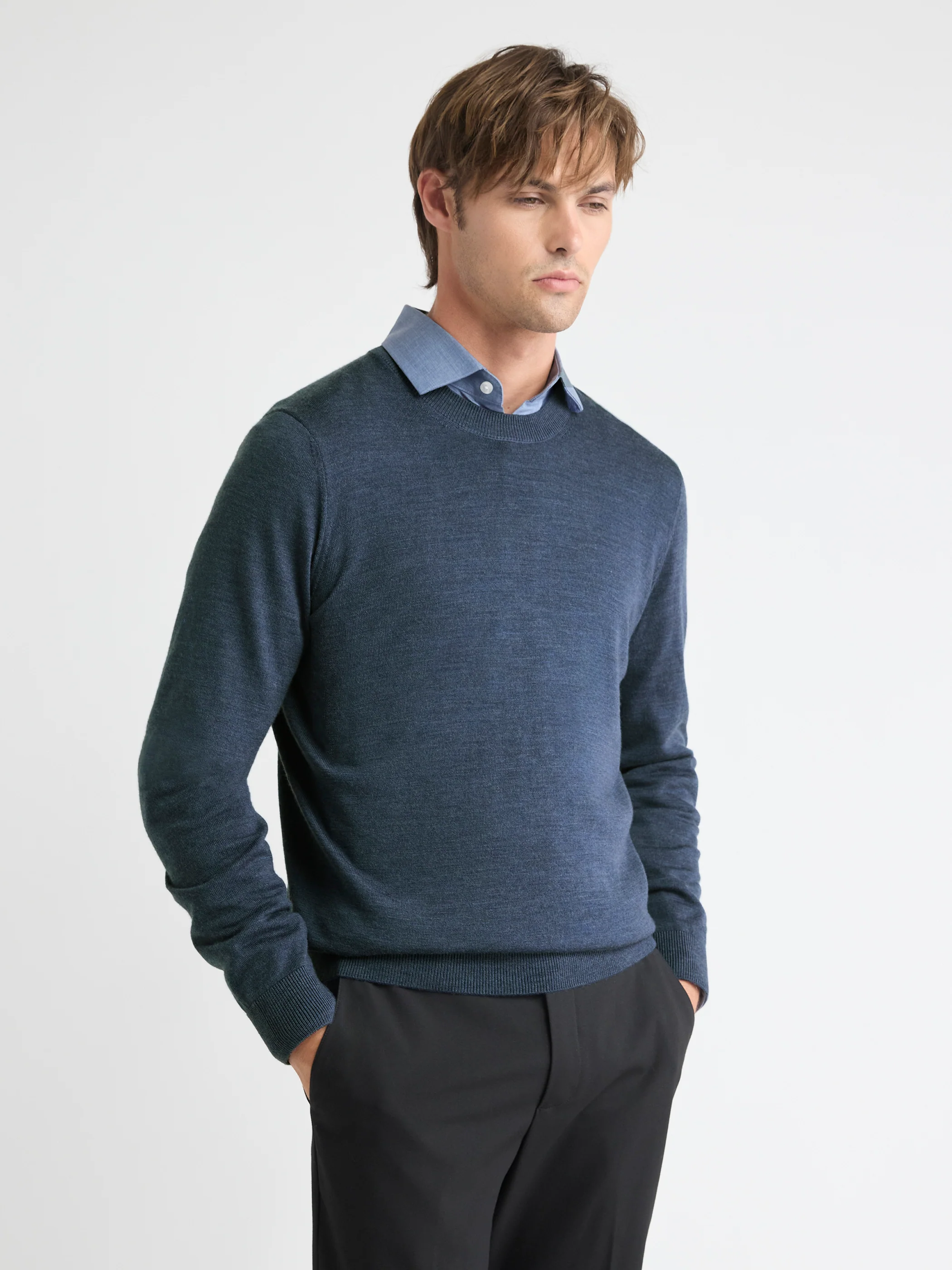 Merino Wool Crew Neck Sweater - Image 6