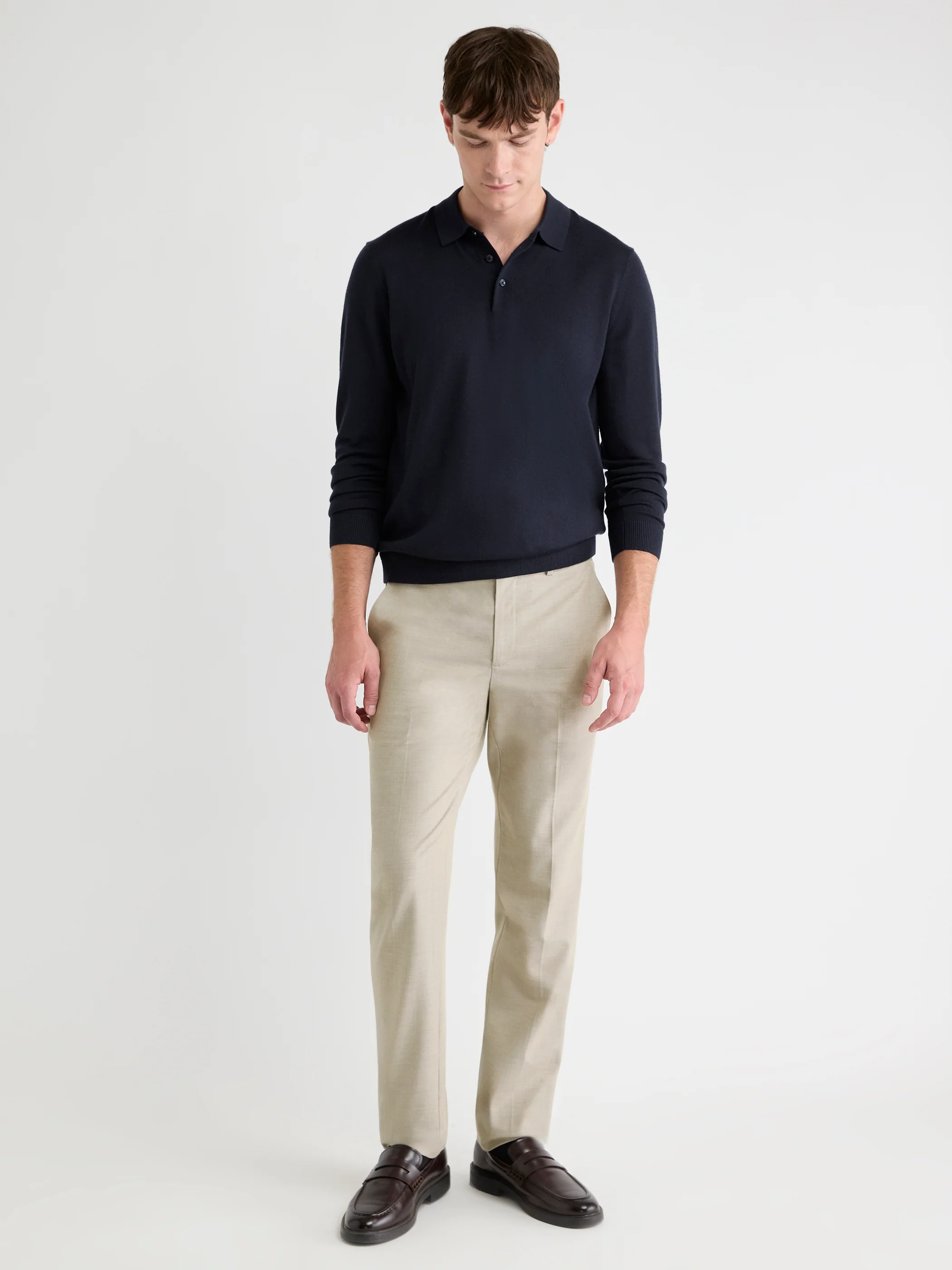 Merino Wool Polo Sweater - Image 20