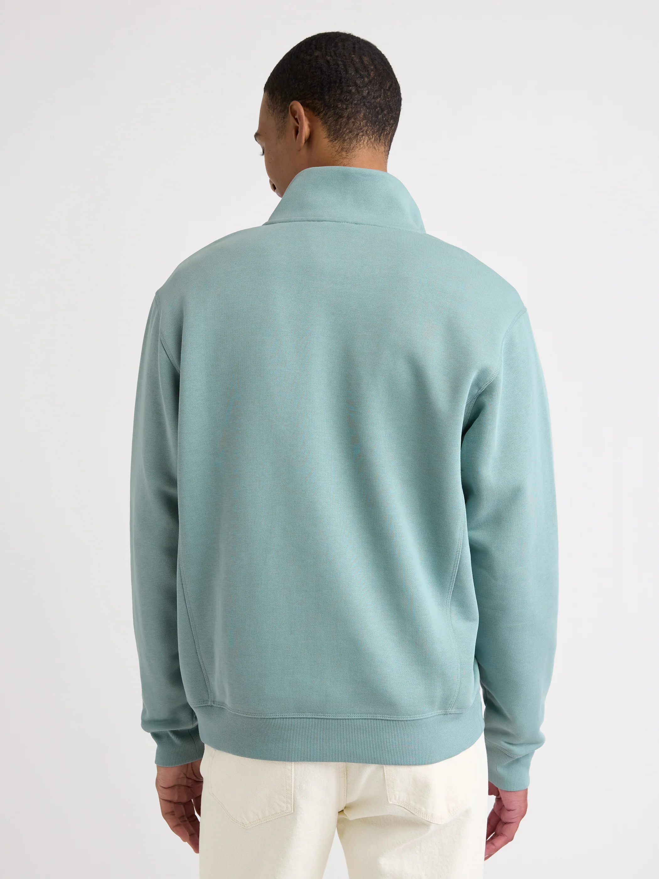 Long-Sleeve Quarter-Zip Mock-Neck Sweater - Image 10