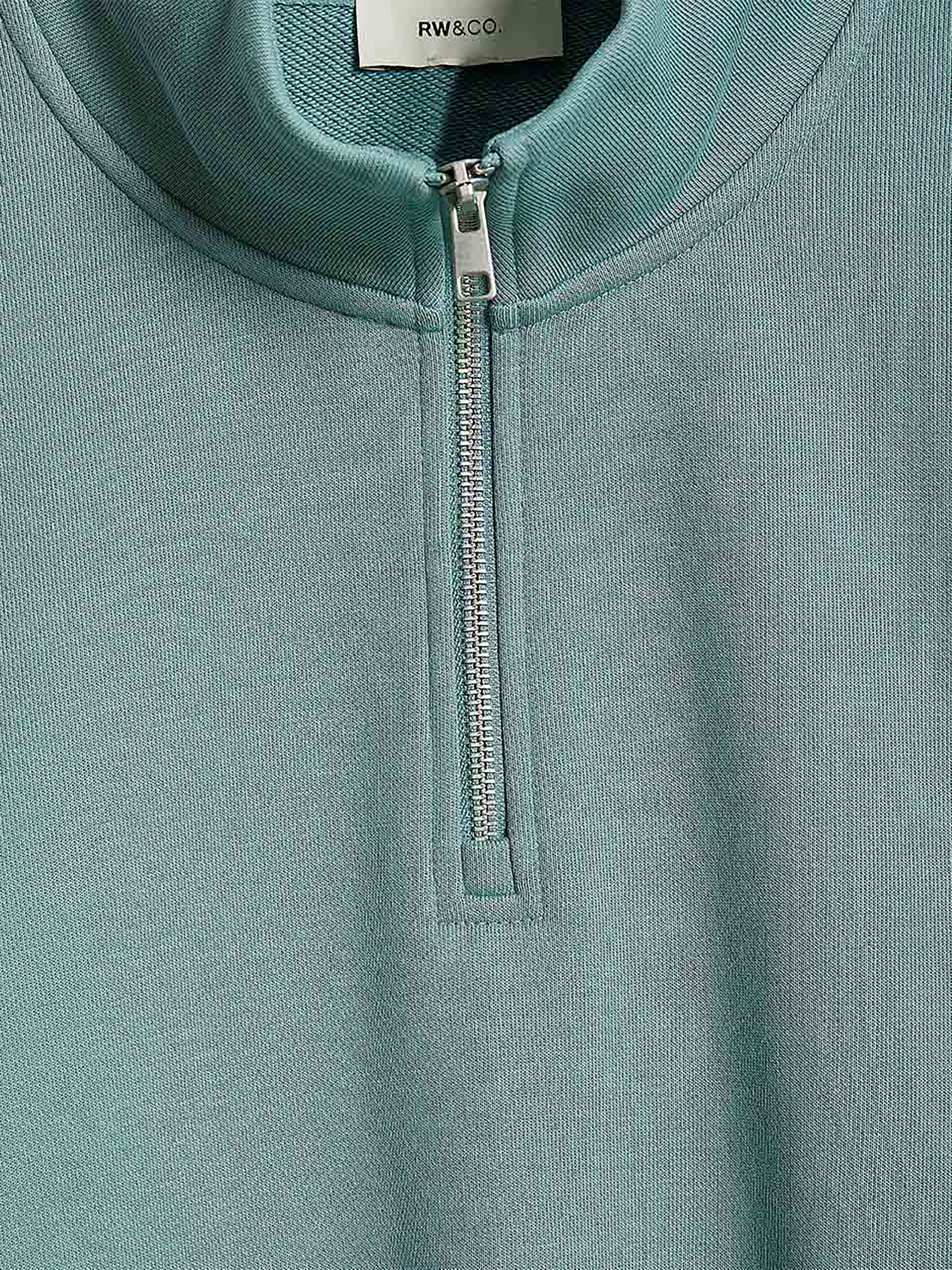 Long-Sleeve Quarter-Zip Mock-Neck Sweater - Image 12