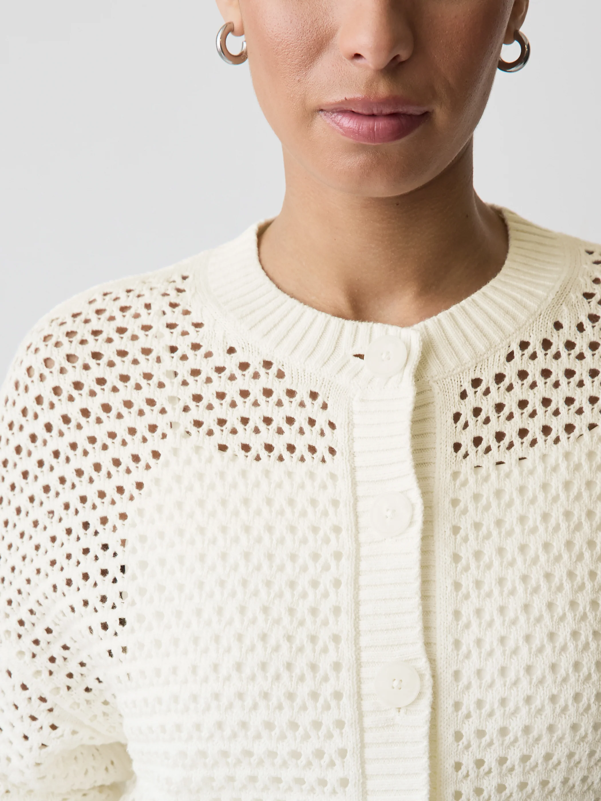 Long-Sleeve Open-Stitch Cardigan - Image 16