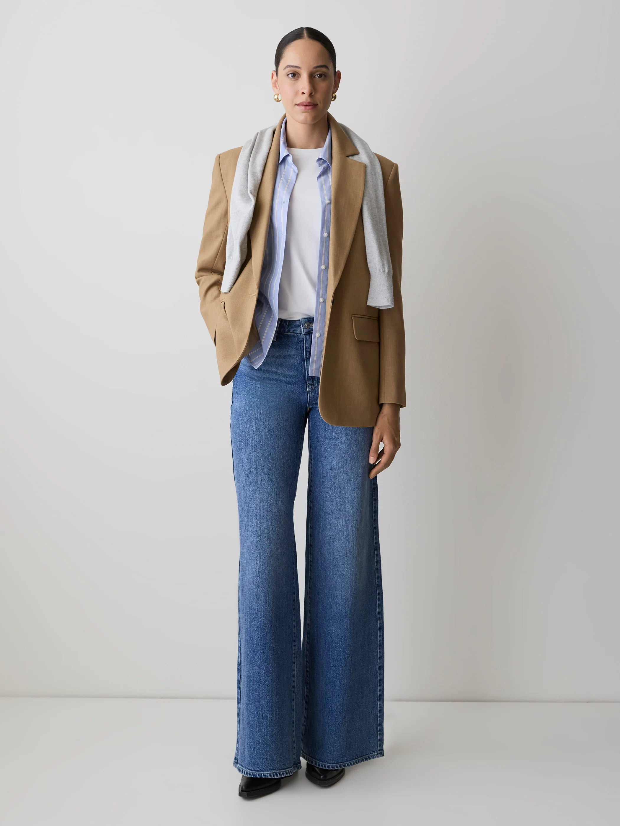 Oversized One-Button Blazer - Image 4