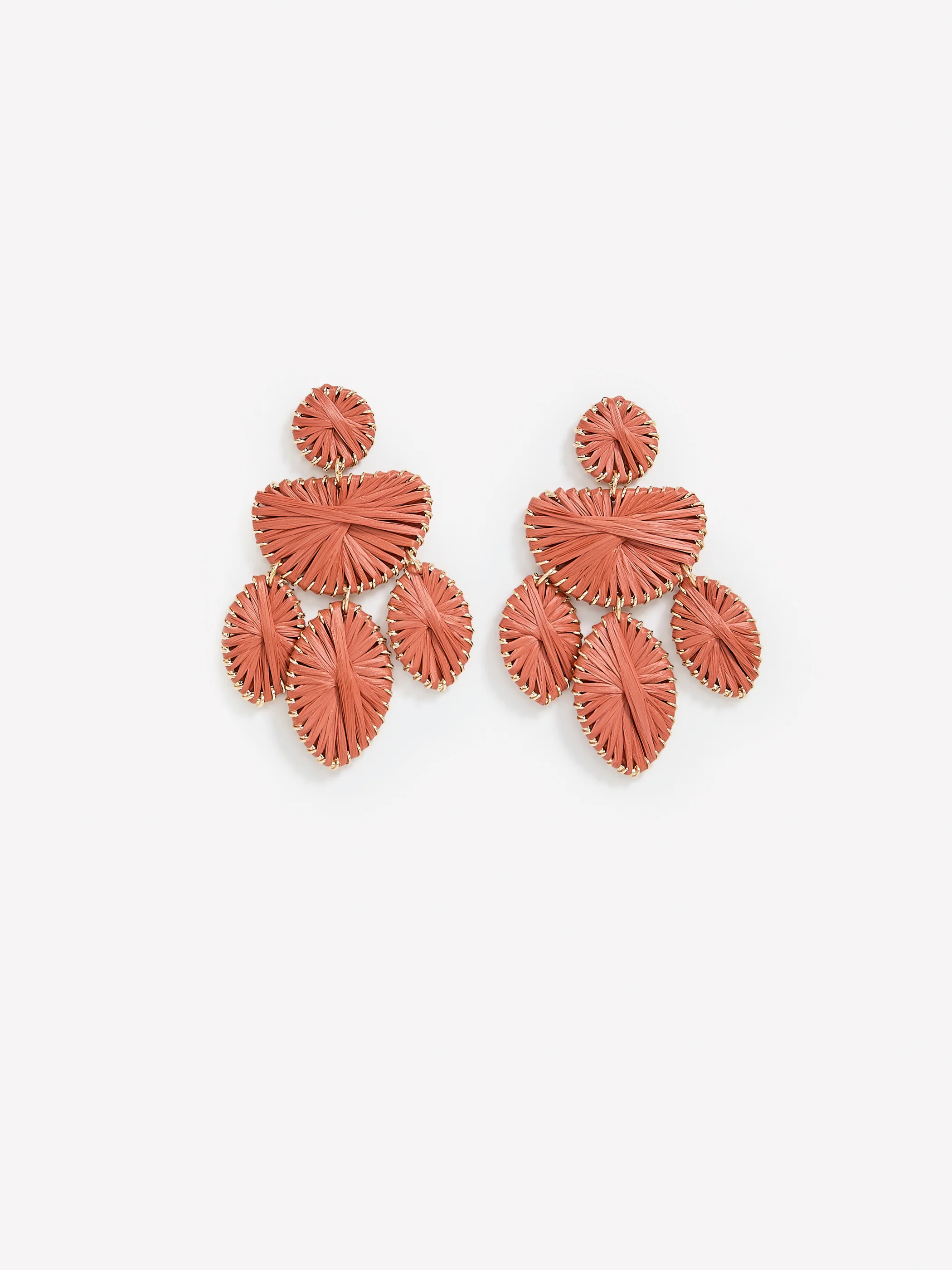 Earrings with Raffia Pendants