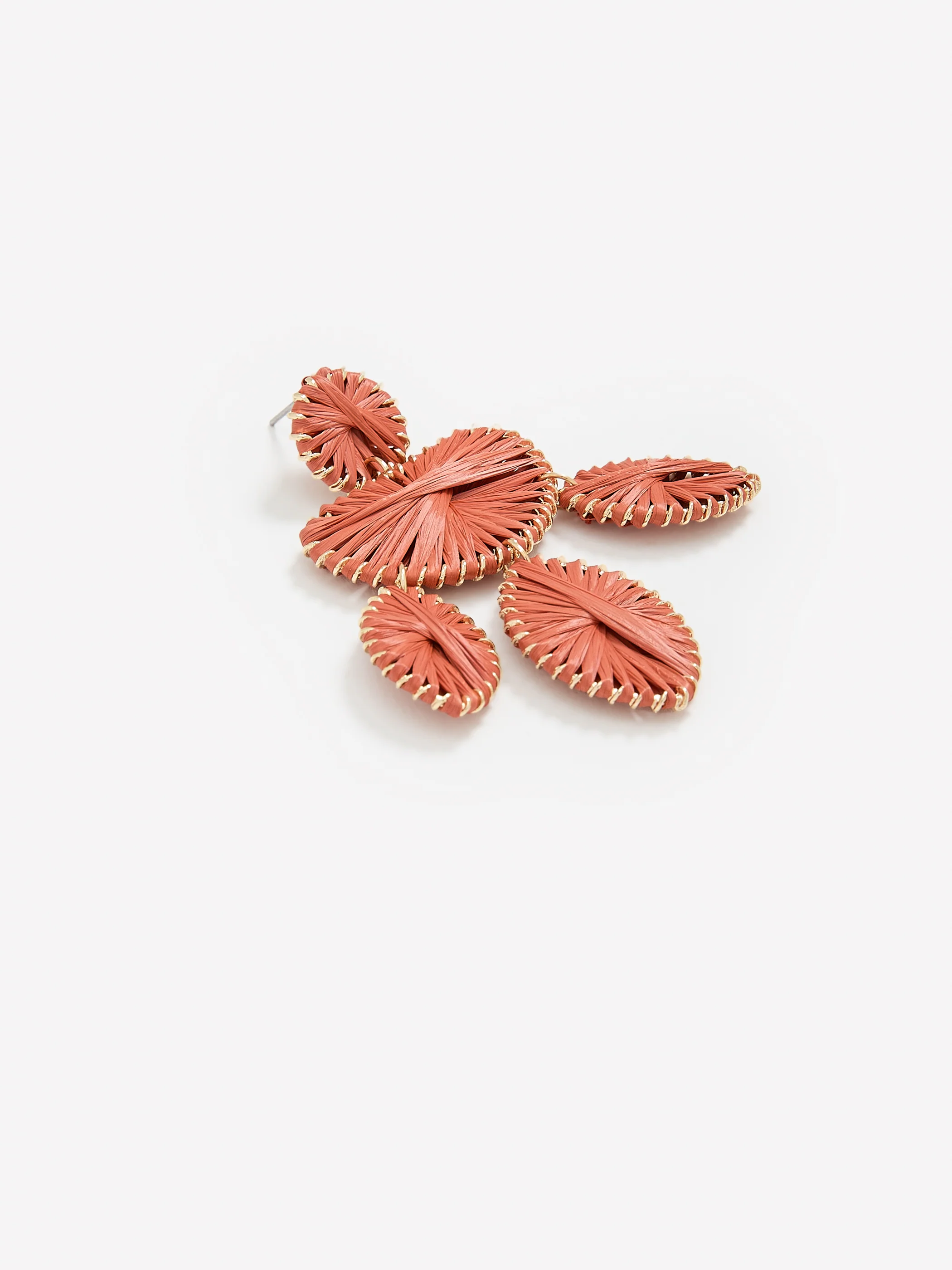 Earrings with Raffia Pendants - Image 2
