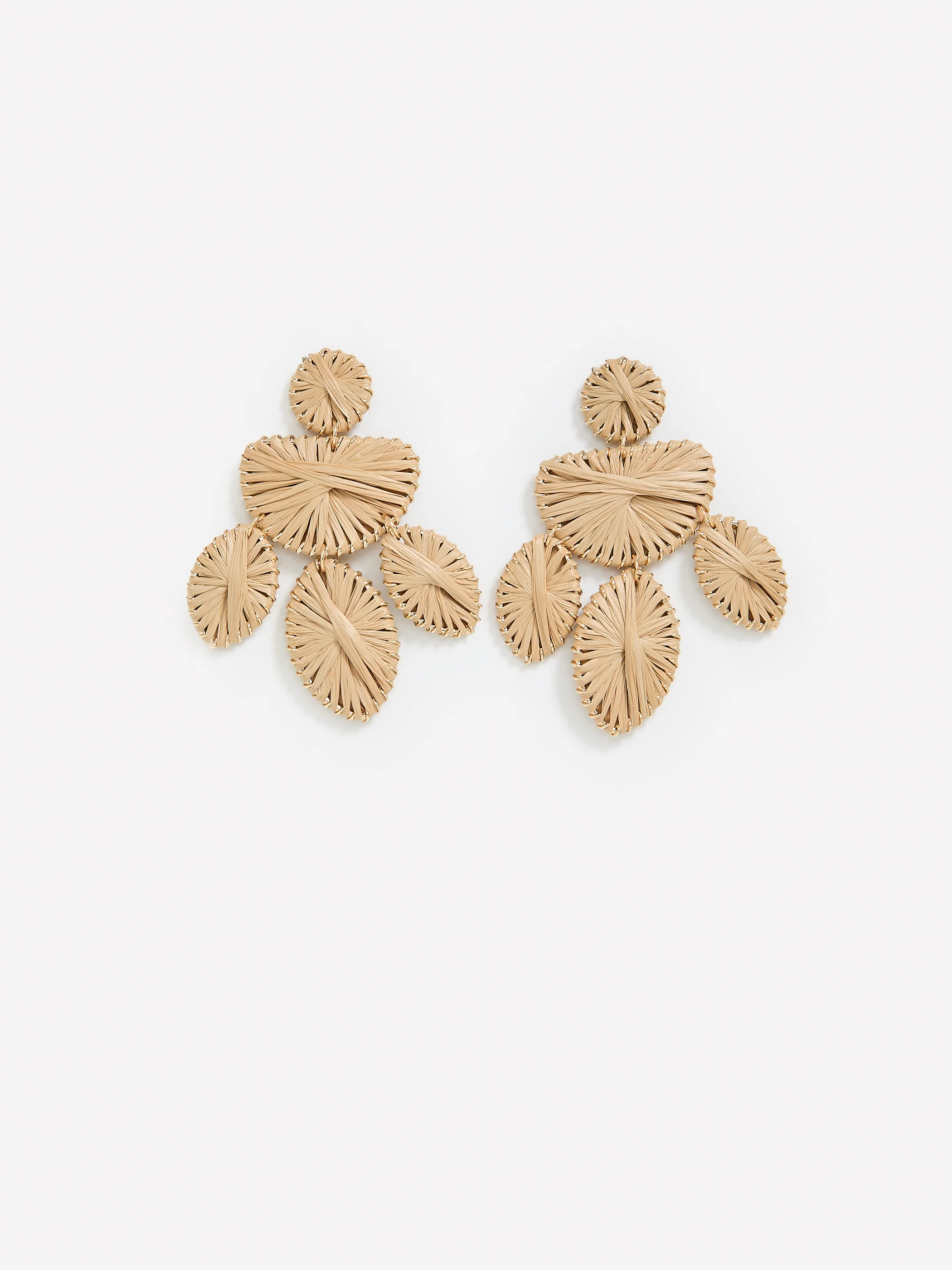 Earrings with Raffia Pendants - Image 3