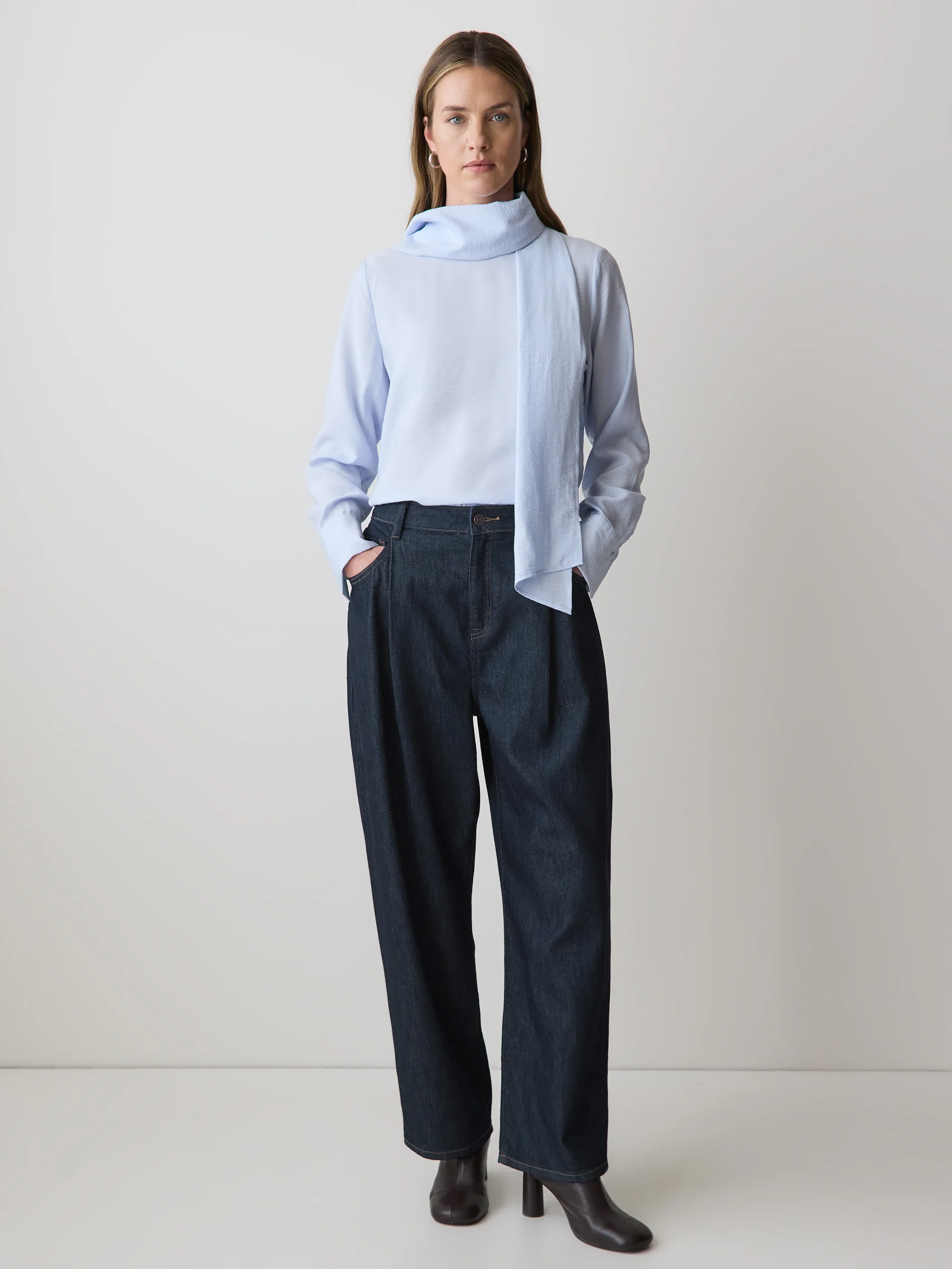 High-Rise Barrel Jeans - Image 2