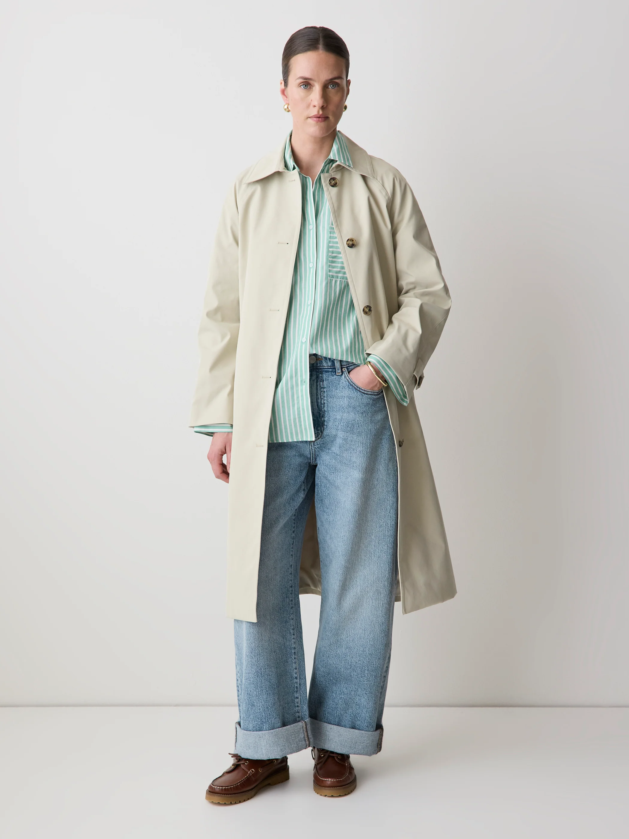 Striped Long-Sleeve Poplin Shirt - Image 3