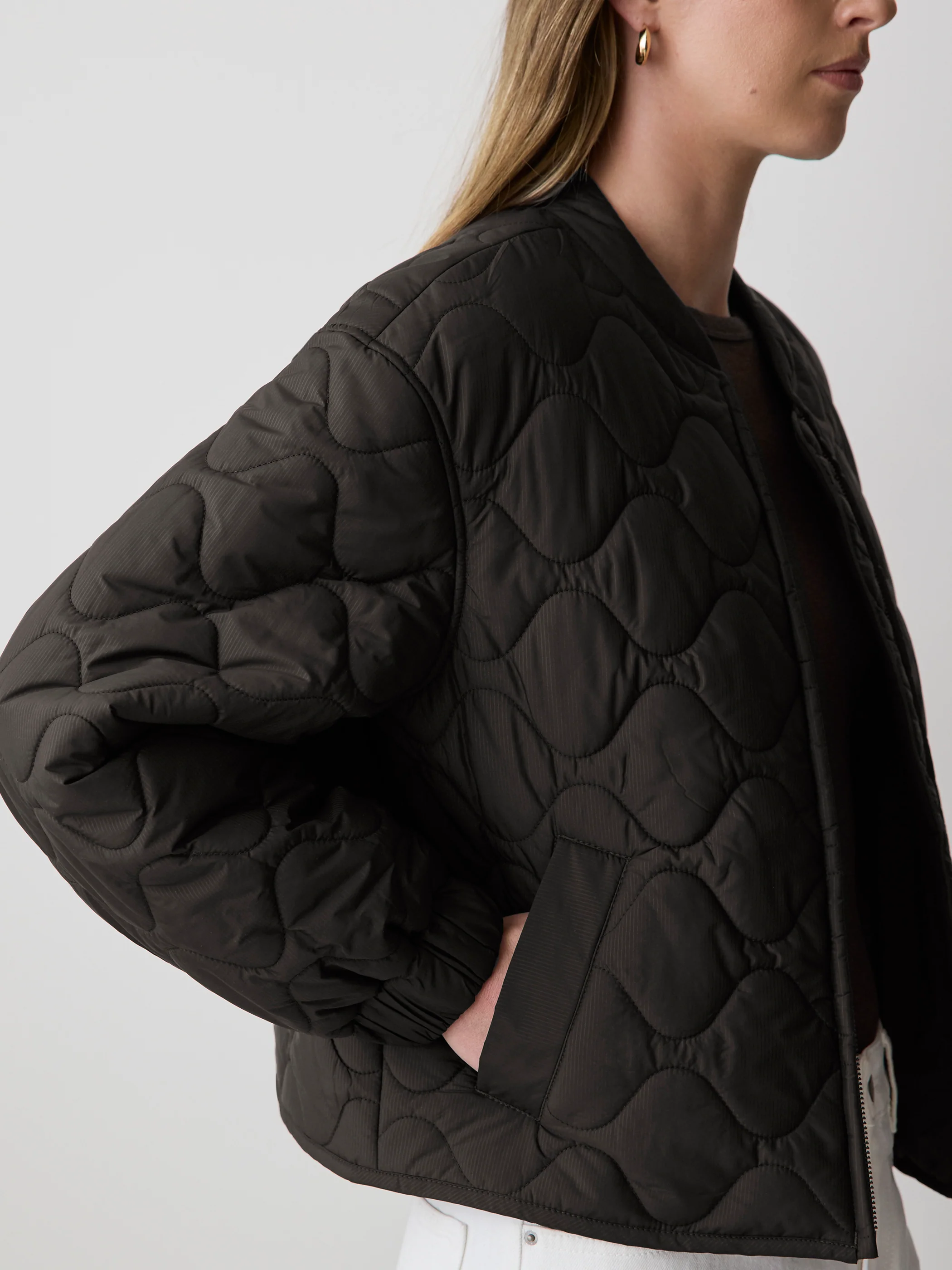Quilted Bomber Jacket - Image 4