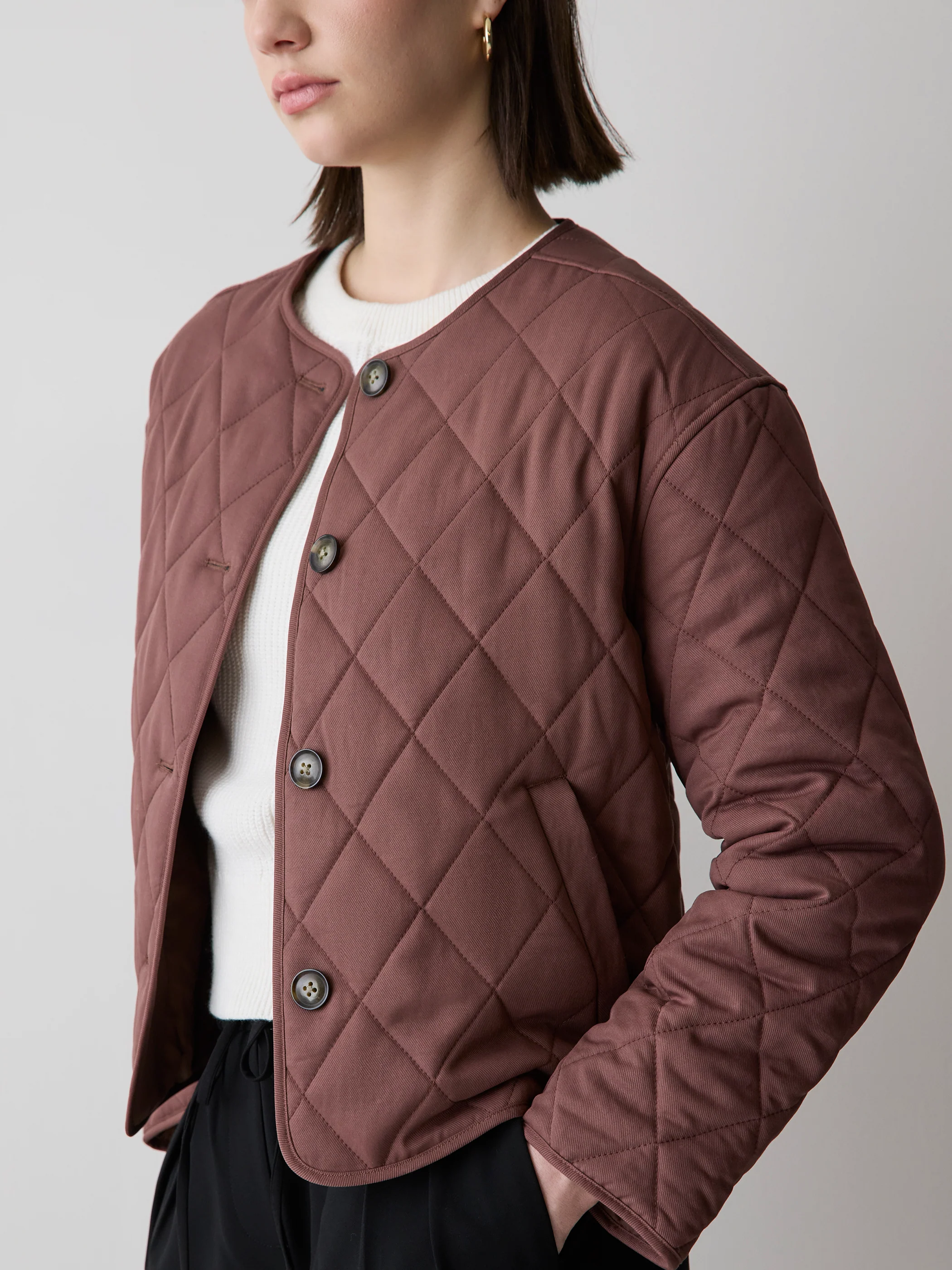 Boxy Quilted Jacket - Image 4