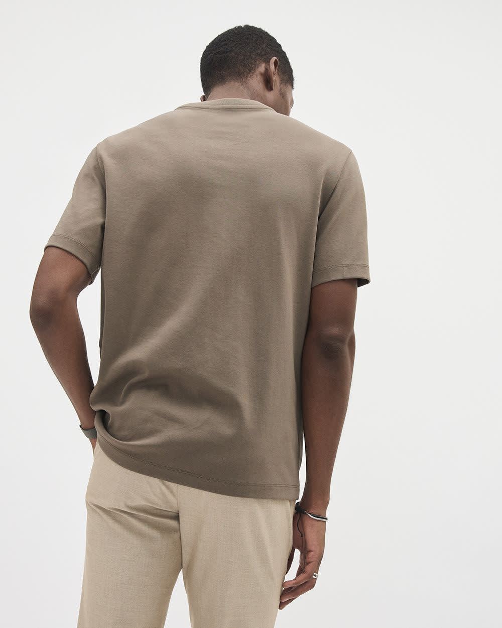 Refined Solid Interlock Cotton Crew-Neck Tee - Image 18