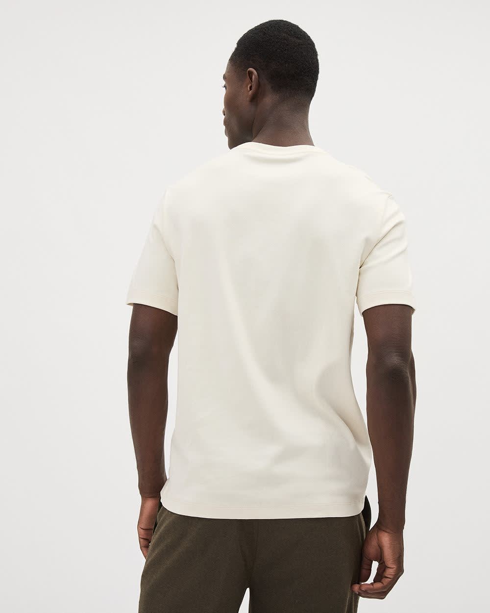 Refined Solid Interlock Cotton Crew-Neck Tee - Image 23