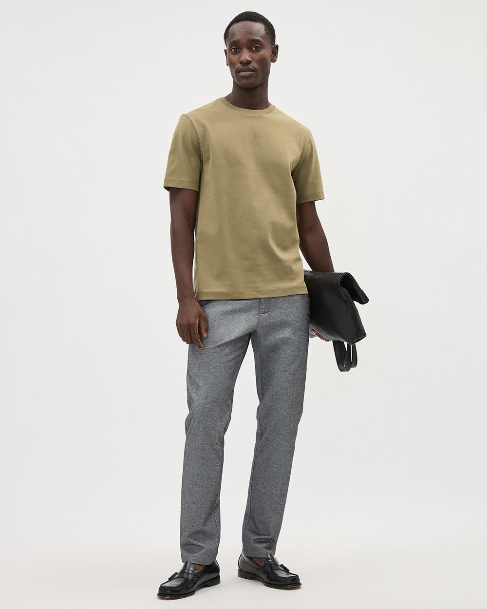 Refined Solid Interlock Cotton Crew-Neck Tee - Image 26