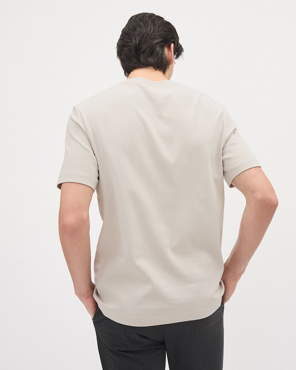 Refined Solid Interlock Cotton Crew-Neck Tee - Image 31