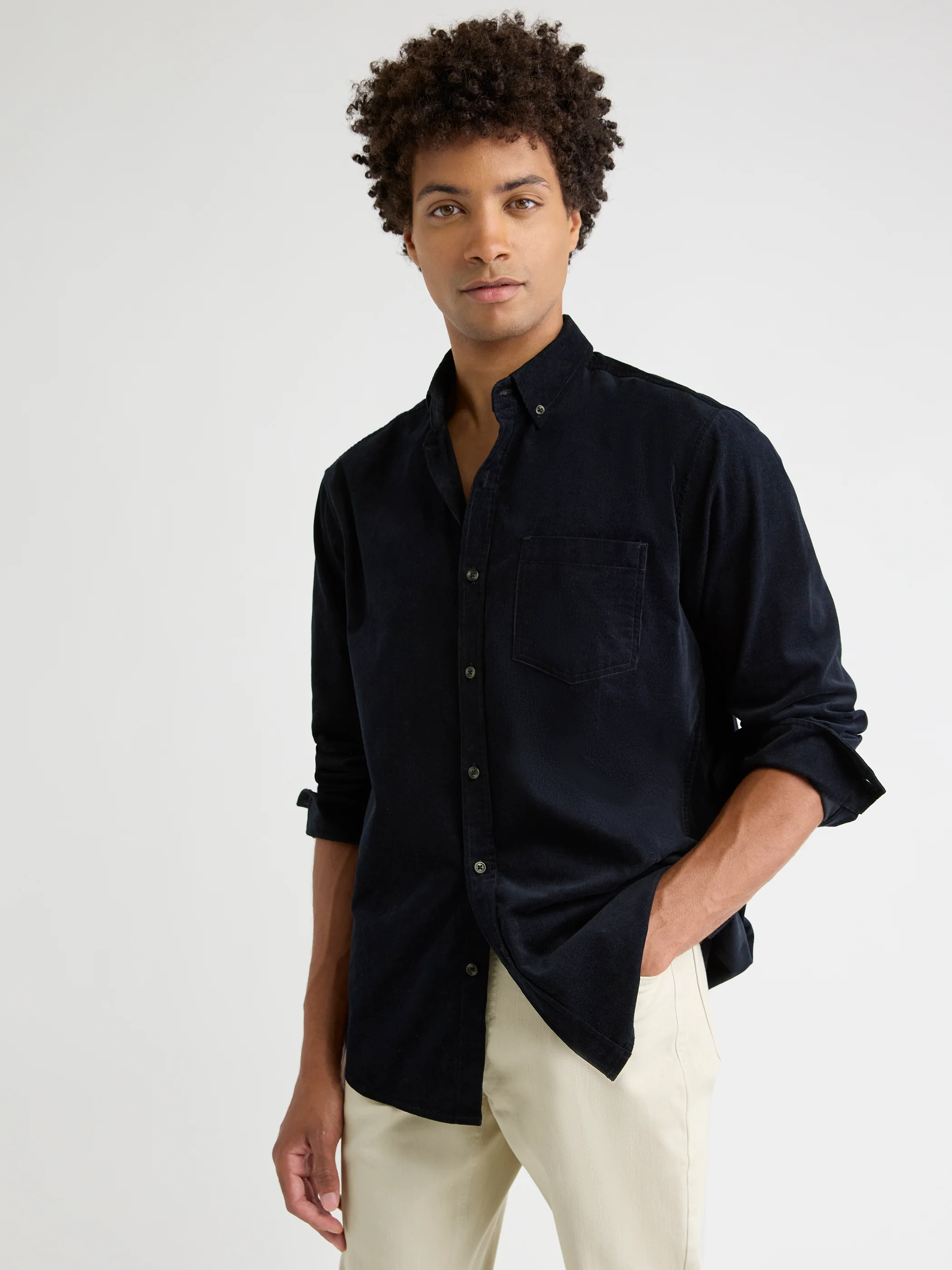 Regular Fit Corduroy Shirt - Image 6